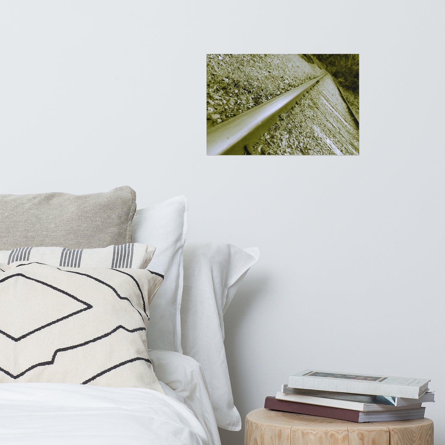 Lonely Rails Rustic Farmhouse Style Industrial Landscape Photo Loose Wall Art Prints