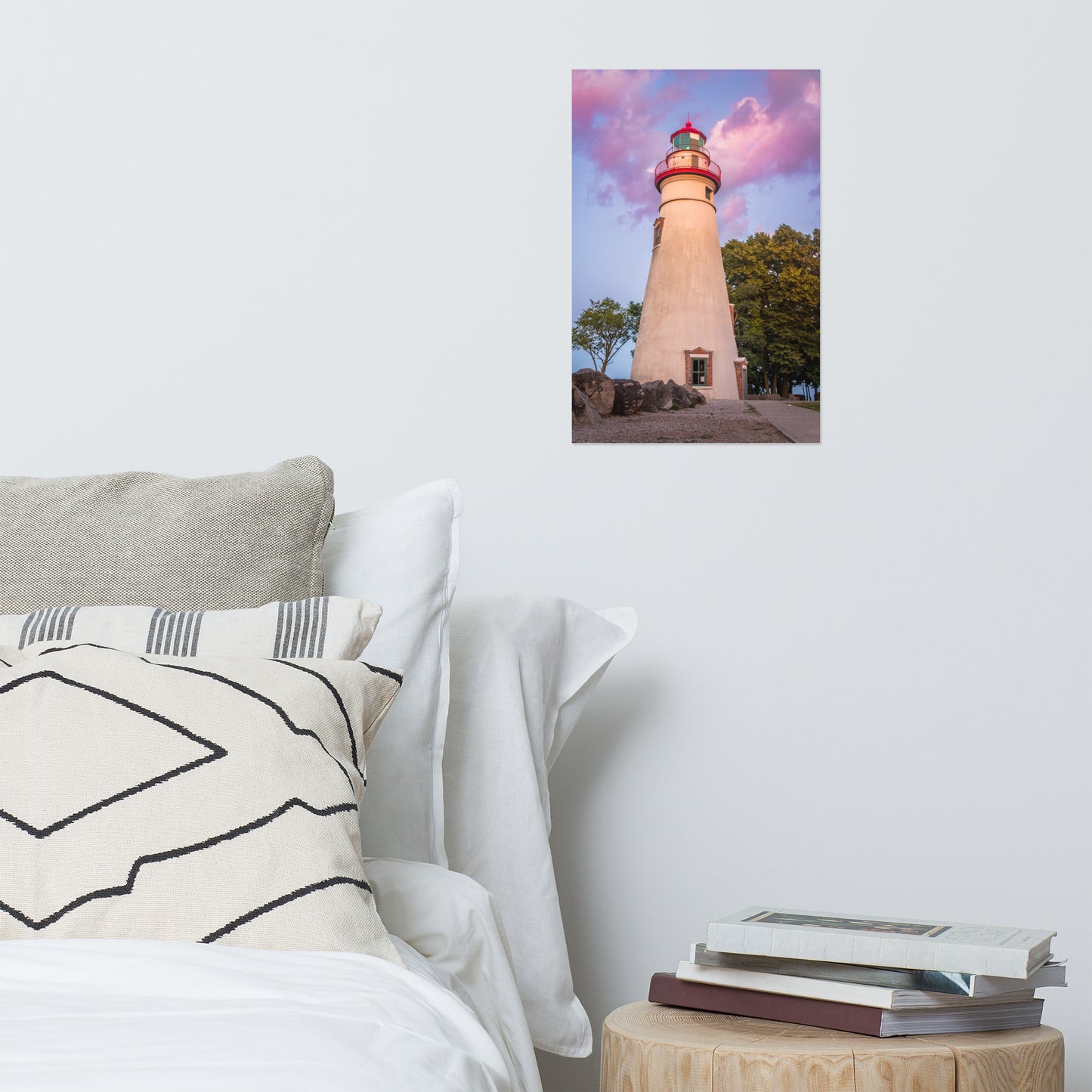 Marblehead Lighthouse at Sunset Landscape Photo Loose Wall Art Print
