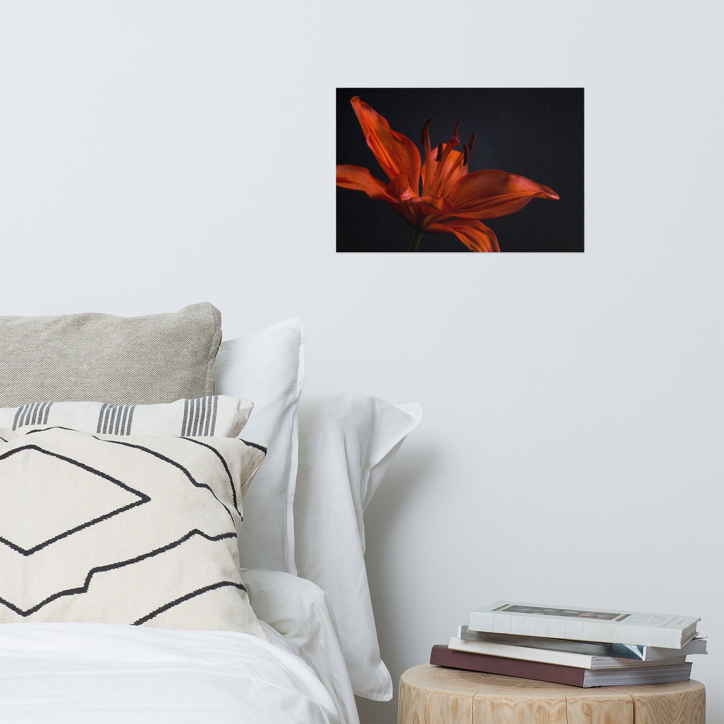 Orange Lily with Backlight Floral Nature Photo Loose Unframed Wall Art Prints