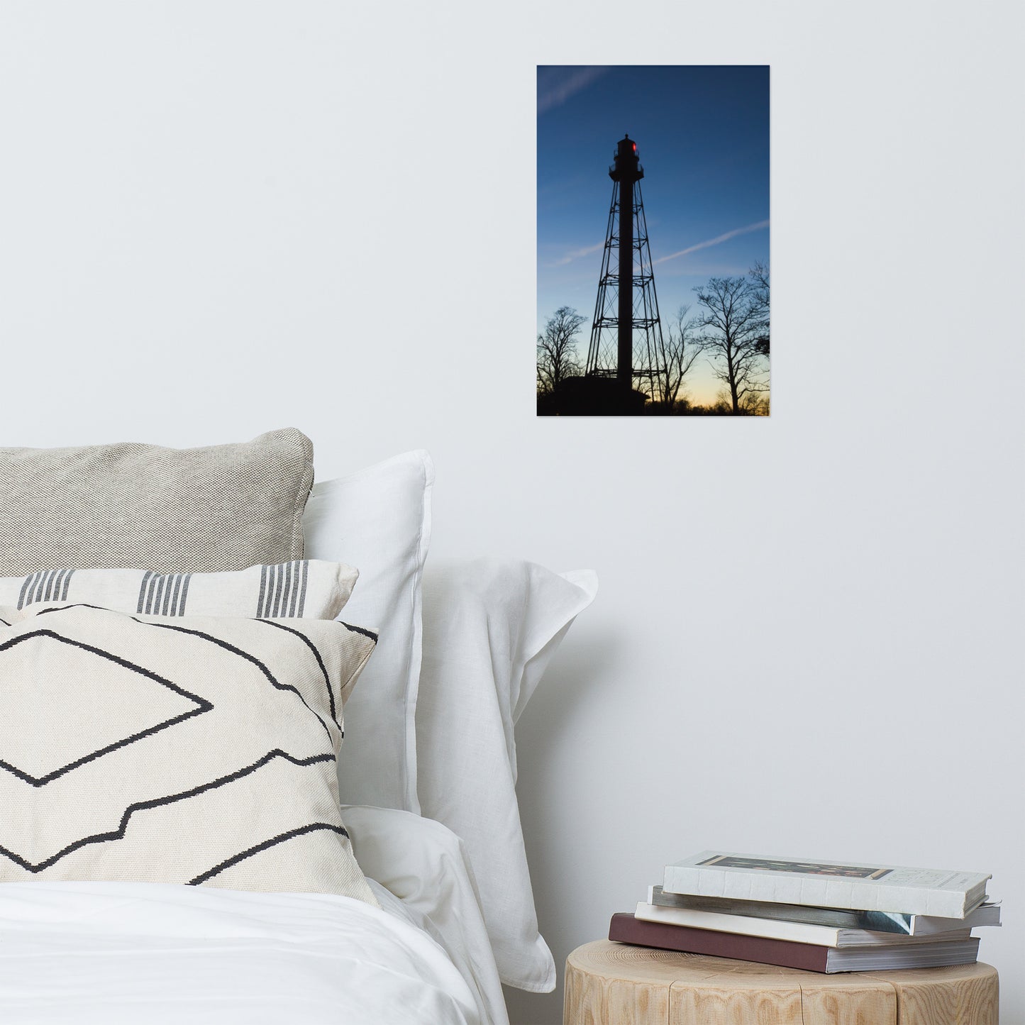 Reedy Point Rear Lighthouse Silhouette Urban Landscape Loose Unframed Wall Art Prints