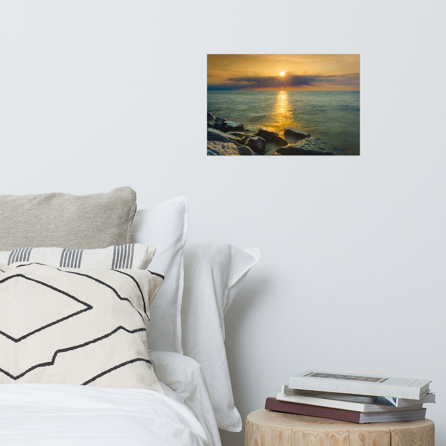 Sun Ray on the Water Landscape Photo Loose Wall Art Prints