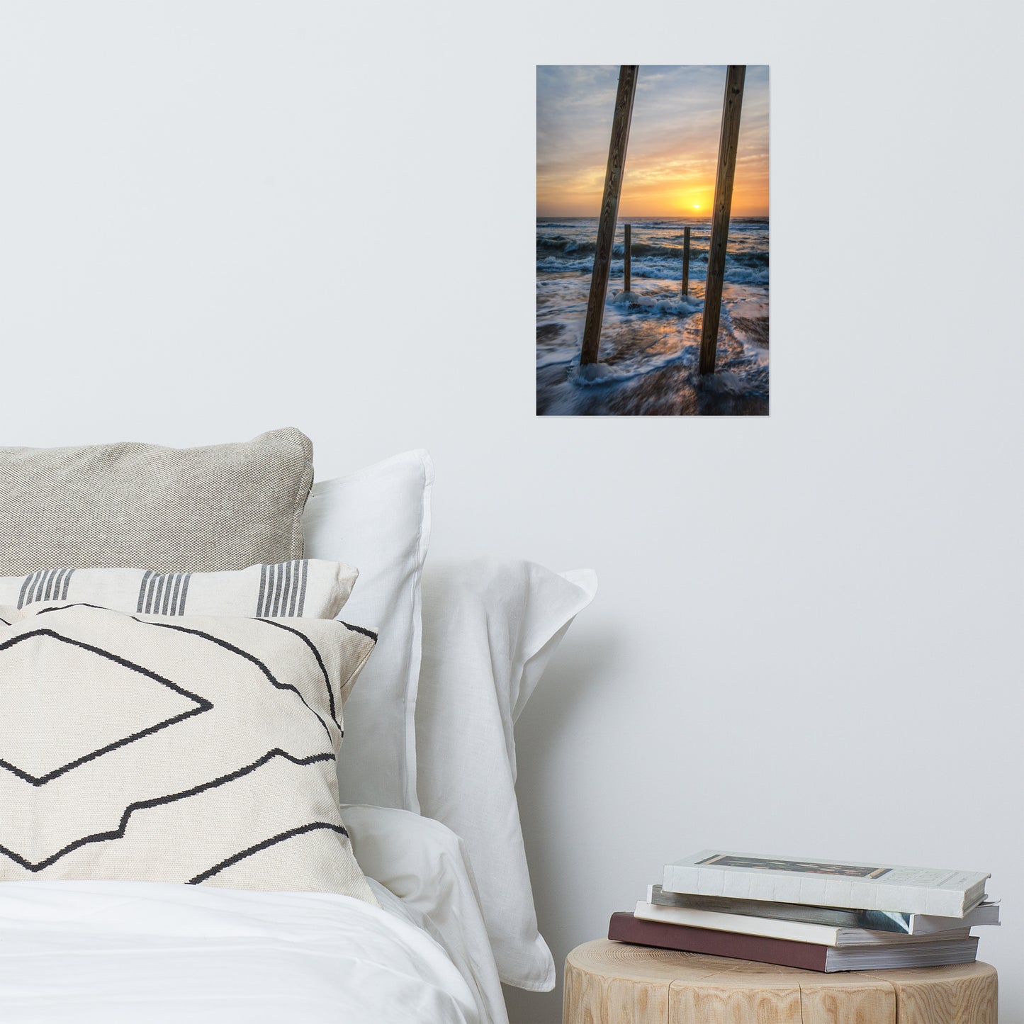 Sunrise Between the Pillars Landscape Photo Loose Wall Art Print