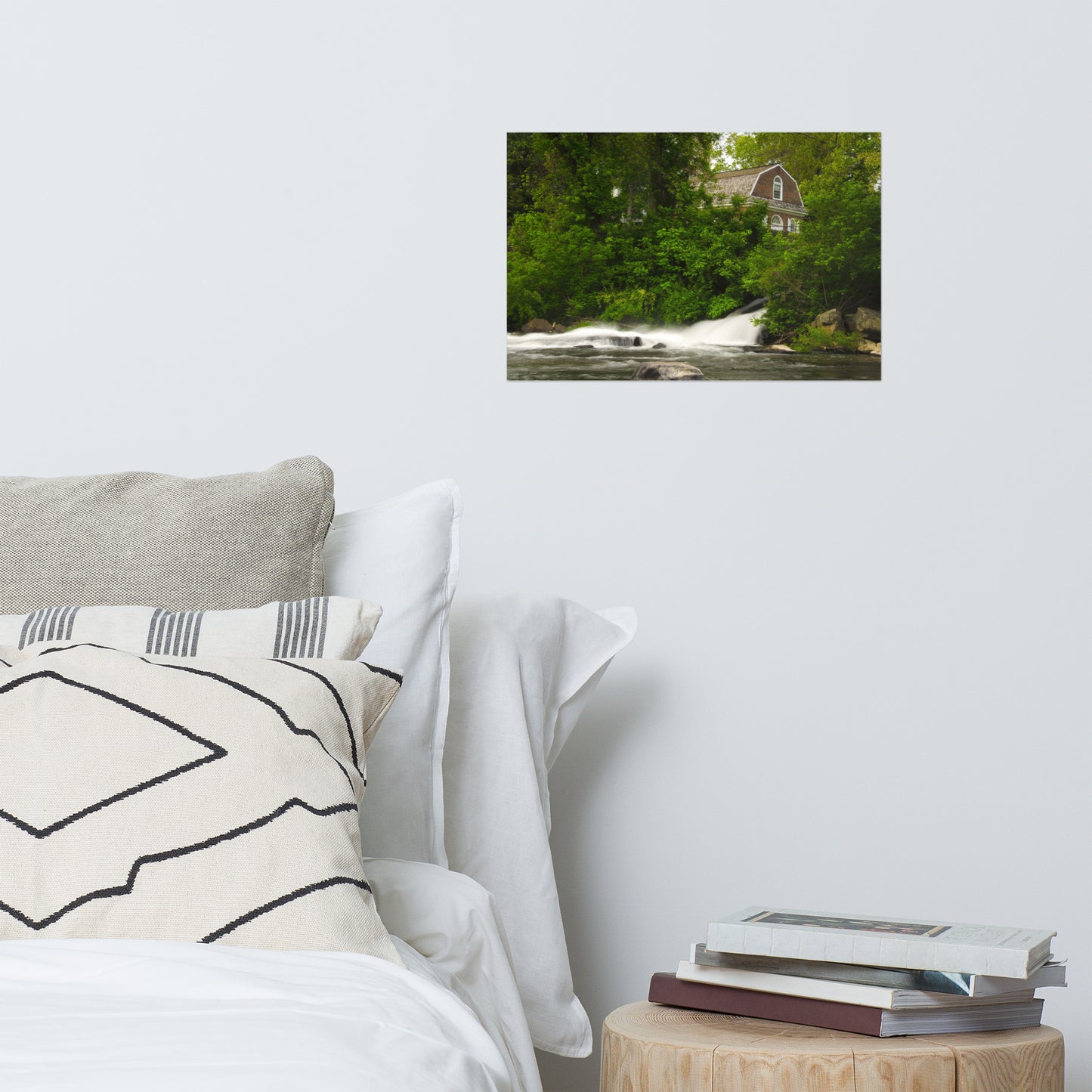The Brandywine River and First Presbyterian Church Color Rustic Farmhouse Style Landscape Photo Loose Wall Art Prints