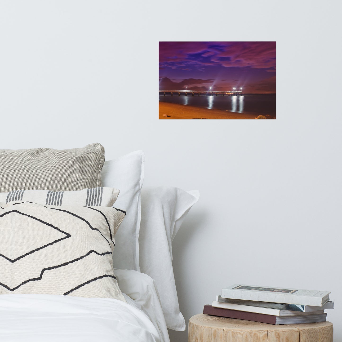 The Pier At Woodland Beach Urban Coastal Landscape Loose Unframed Wall Art Prints