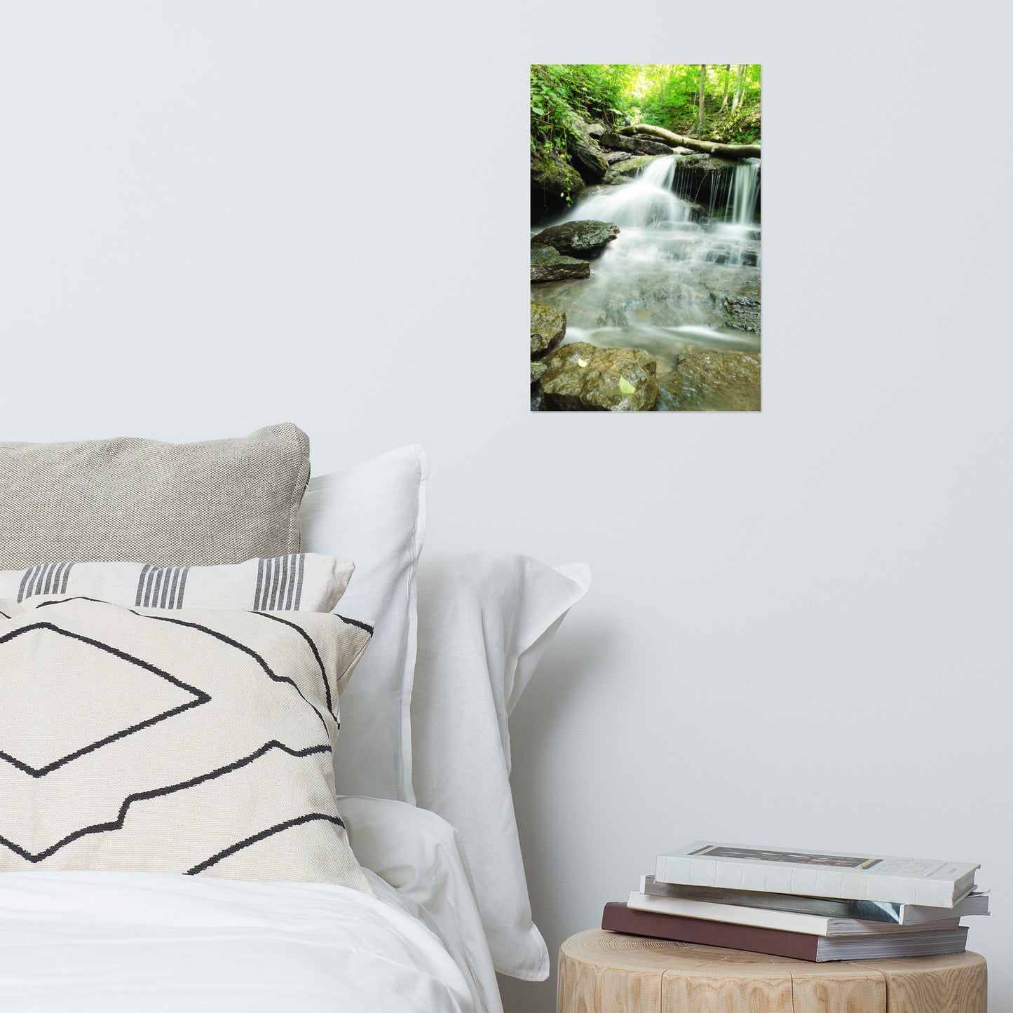 Pixley Falls 2 Waterfalls Rustic Farmhouse Style Landscape Photo Loose Wall Art Print