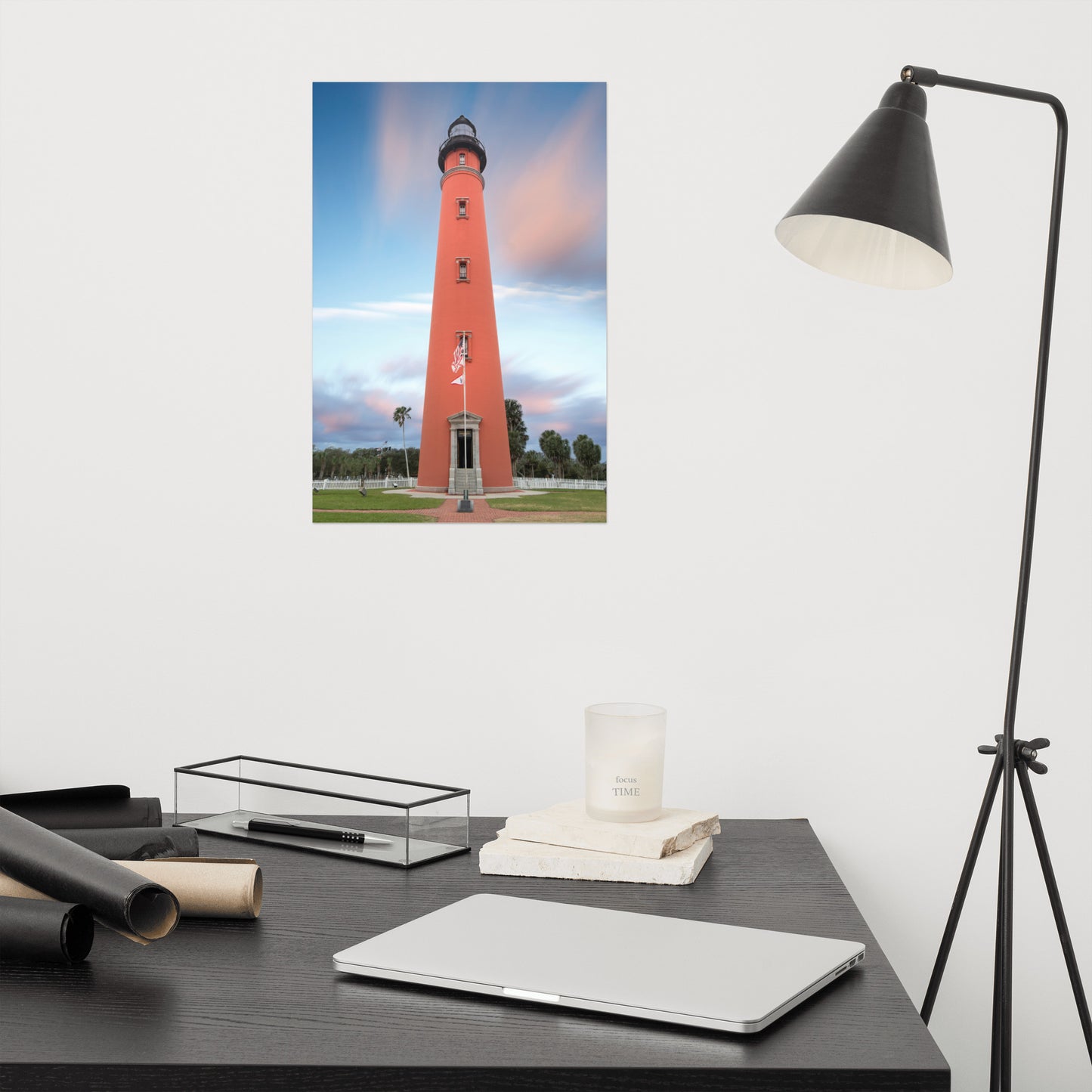 Ponce De Leon Lighthouse and Sunset Landscape Photo Loose Wall Art Print