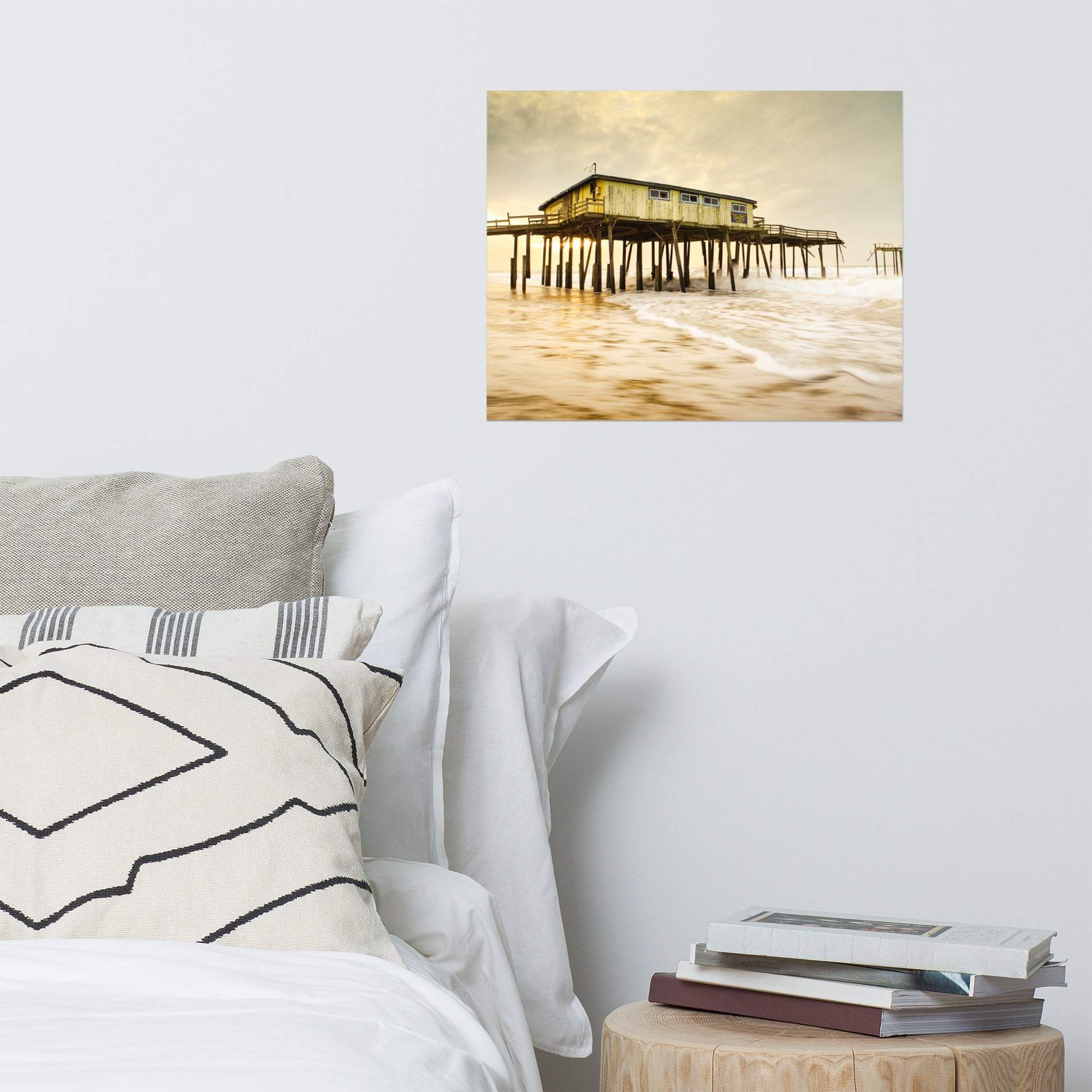 Abandoned Frisco Fishing Pier Coastal Landscape Photo Loose Wall Art Prints