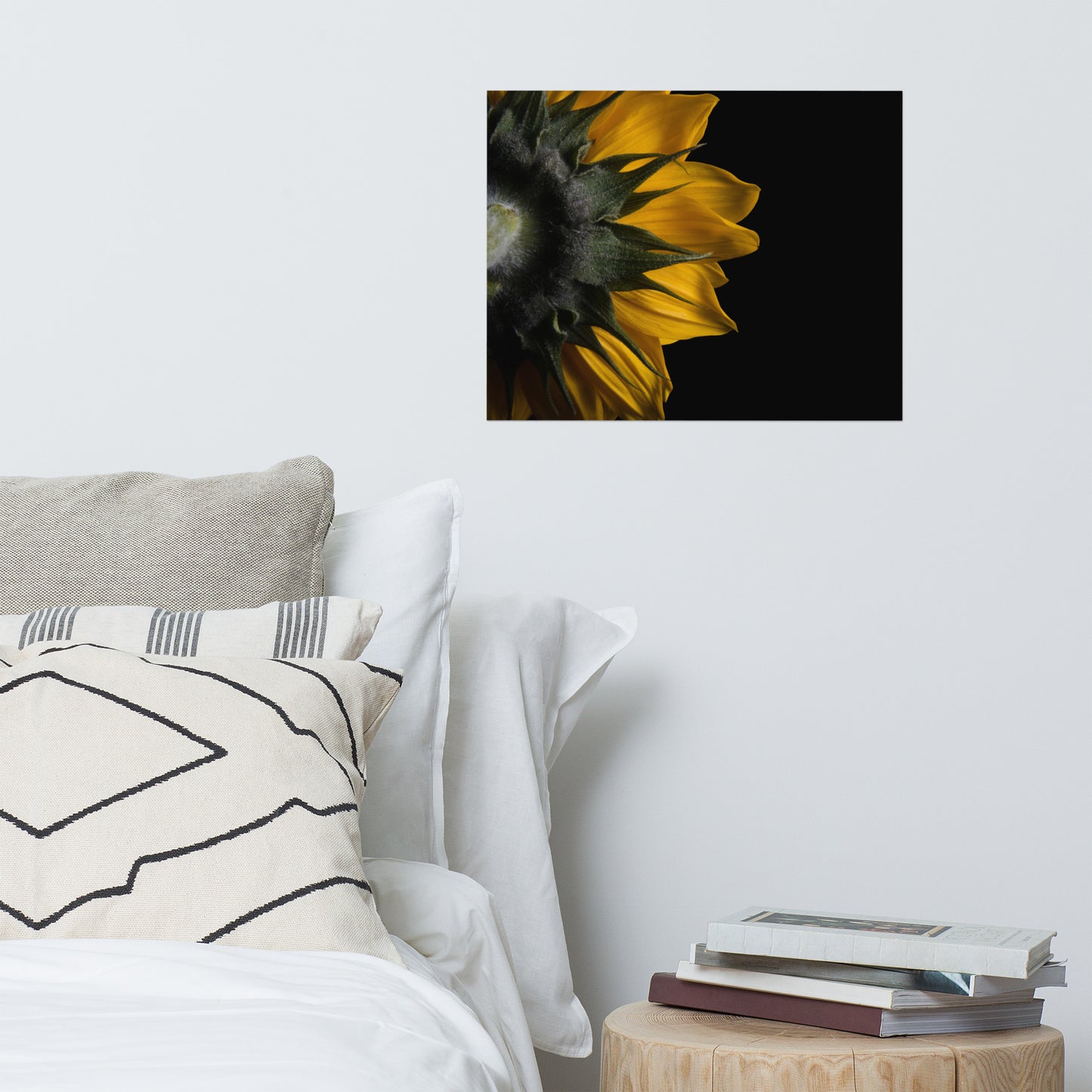 Backside of Sunflower Floral Nature Photo Loose Unframed Wall Art Prints