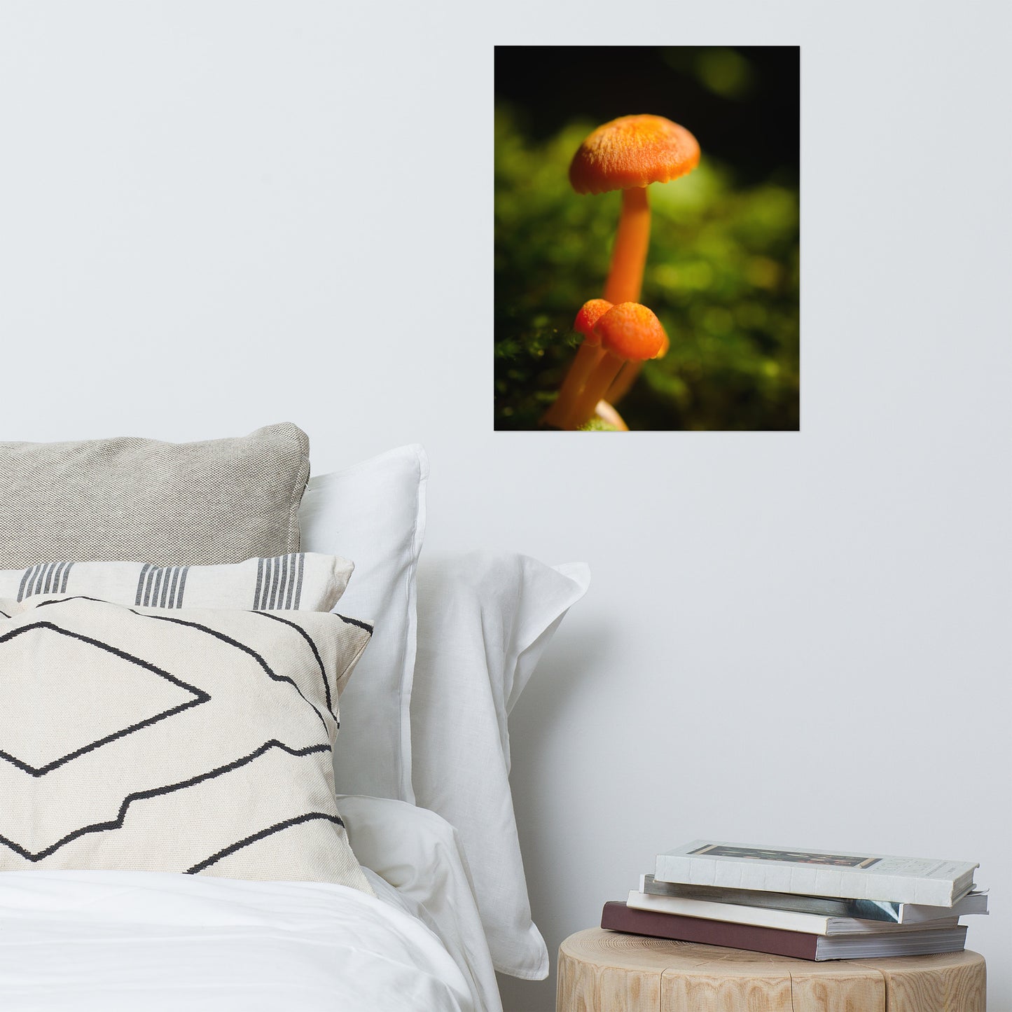 Button Top Mushrooms Rustic Botanical Nature Photo Loose Unframed Wall Art Prints