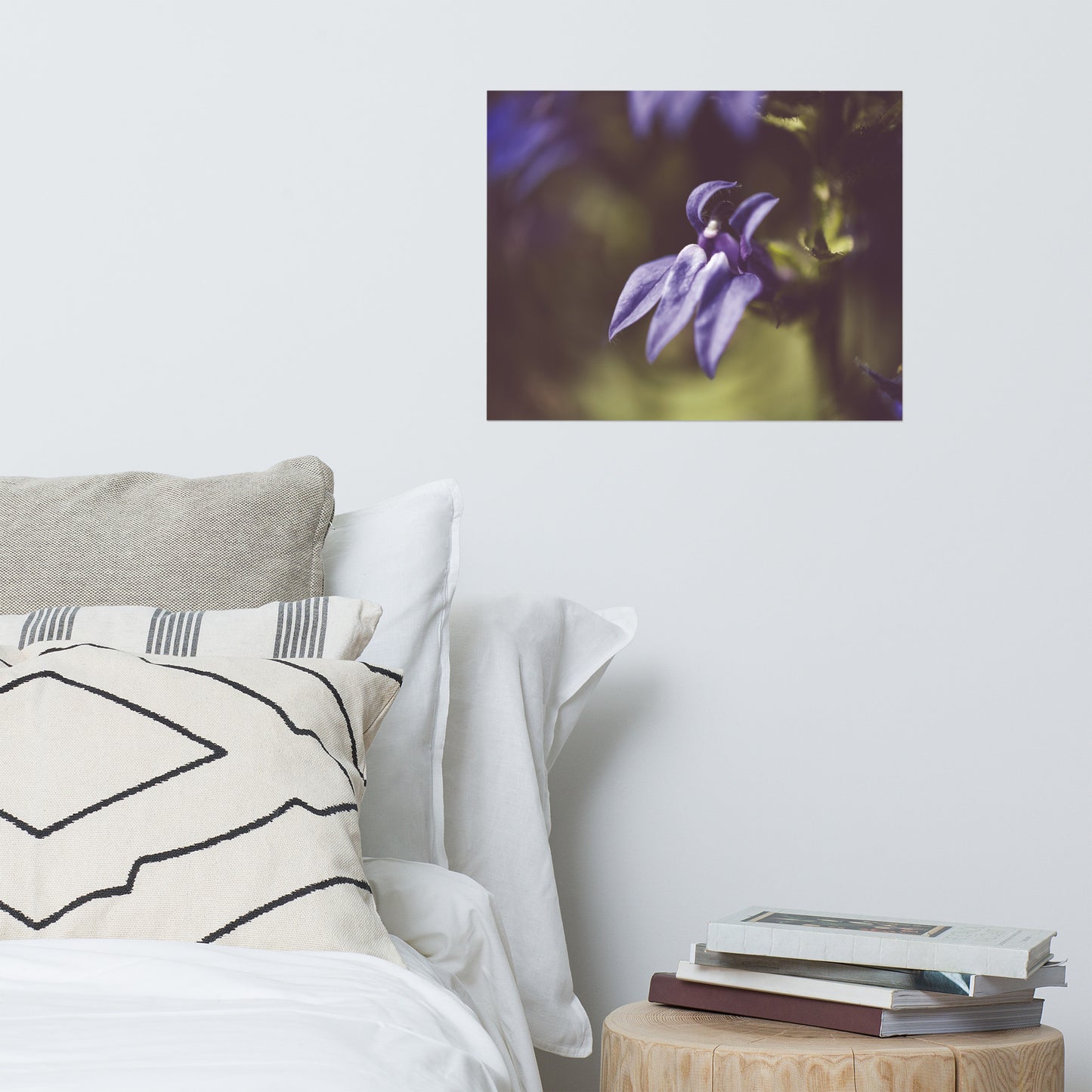 Dramatic Blue Lobelia Floral Nature Photo Loose Unframed Wall Art Prints
