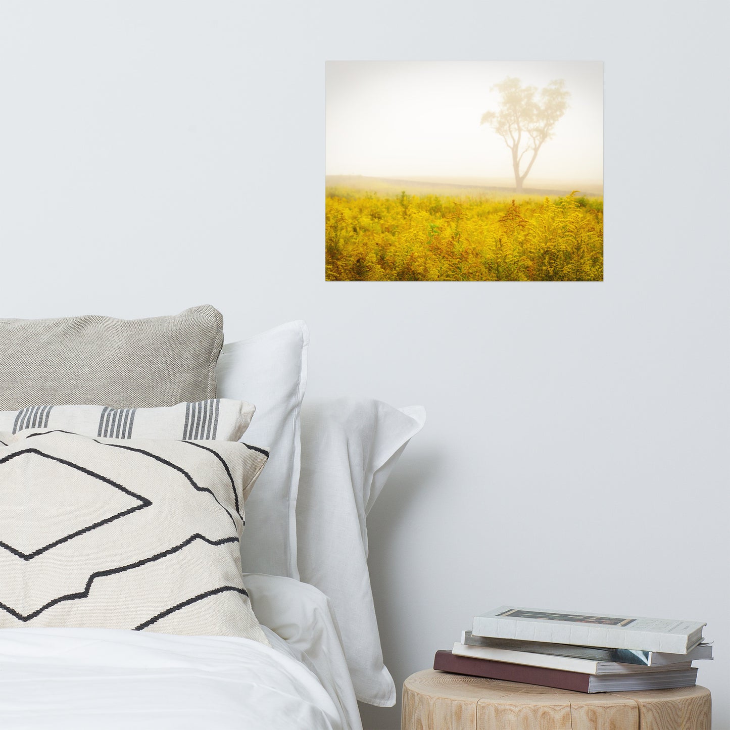 Dreams of Goldenrod and Fog Landscape Photo Loose Wall Art Prints