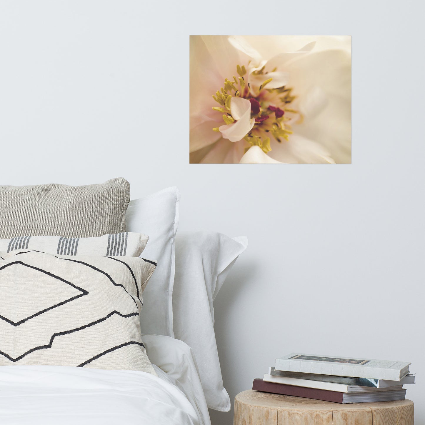 Eye of Peony Moody Midnight Floral Nature Photo Loose Unframed Wall Art Prints