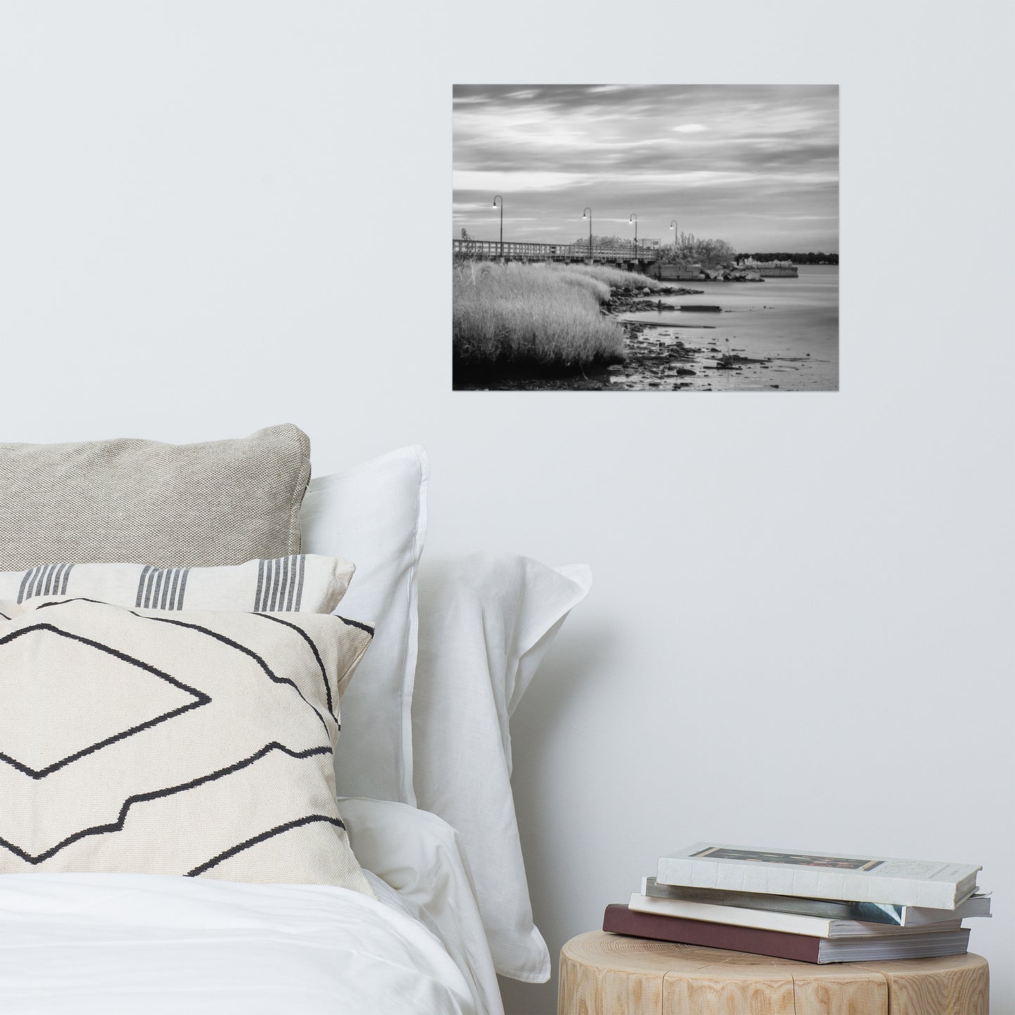 Historic New Castle 2 Black and White Coastal Landscape Photo Loose Wall Art Prints