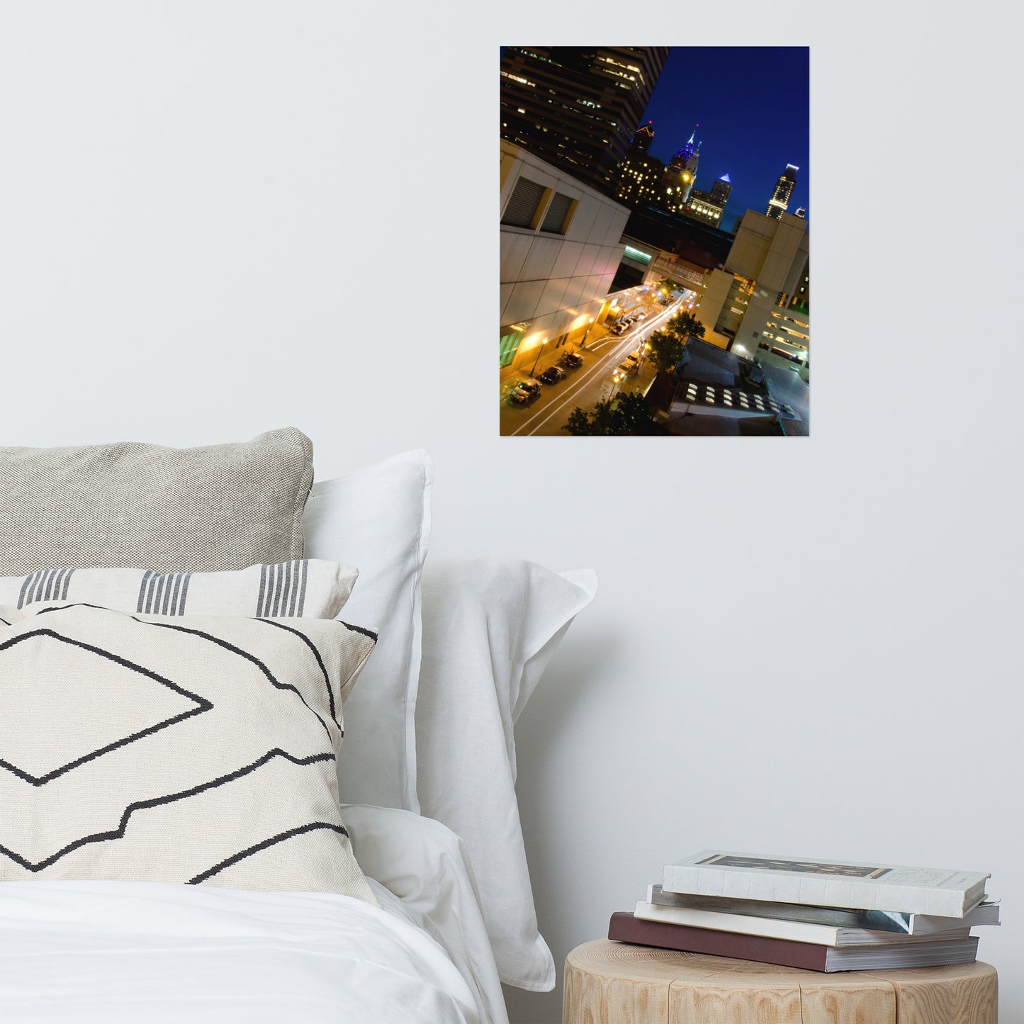Light Trails In Philly Urban Landscape Loose Unframed Wall Art Prints