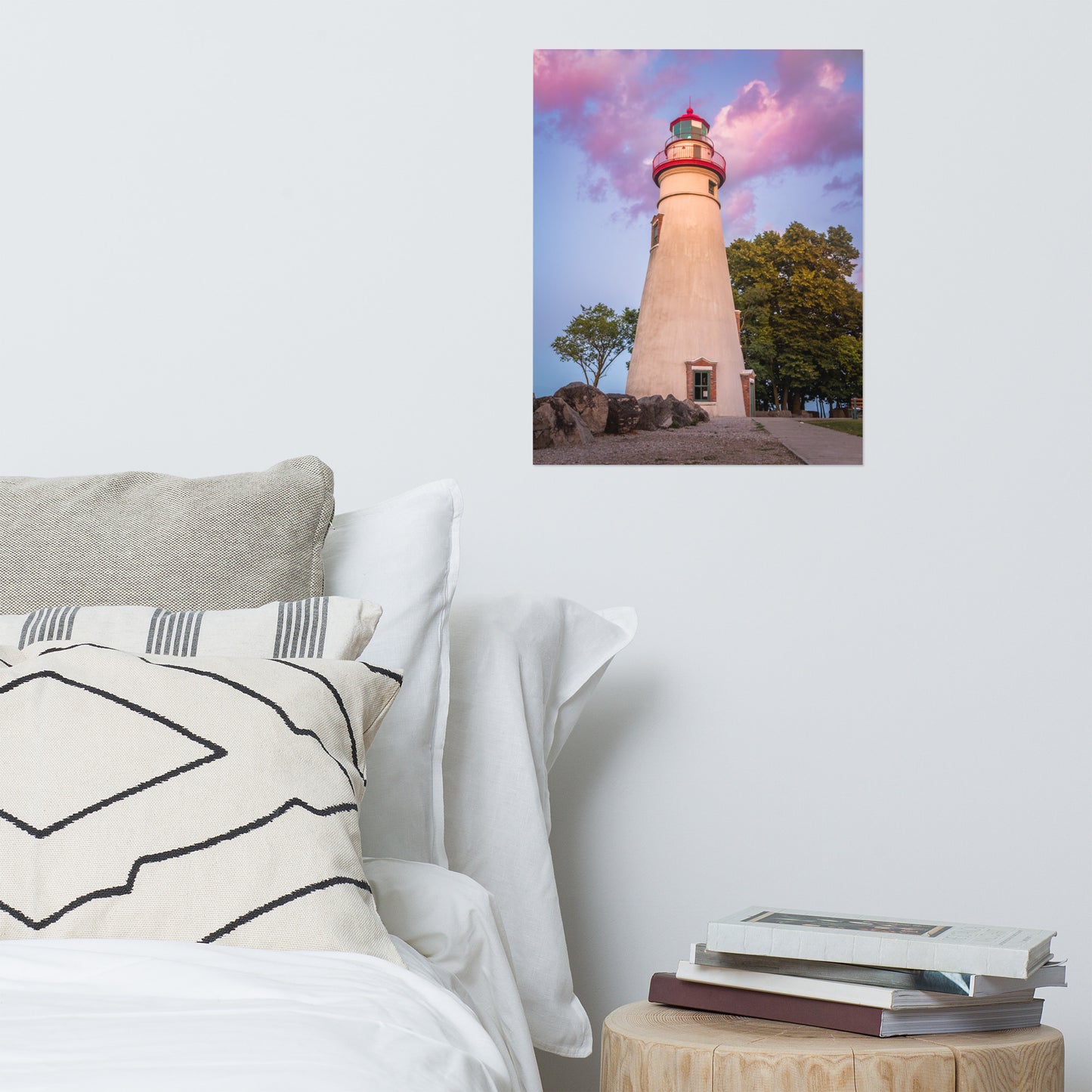 Marblehead Lighthouse at Sunset Landscape Photo Loose Wall Art Print