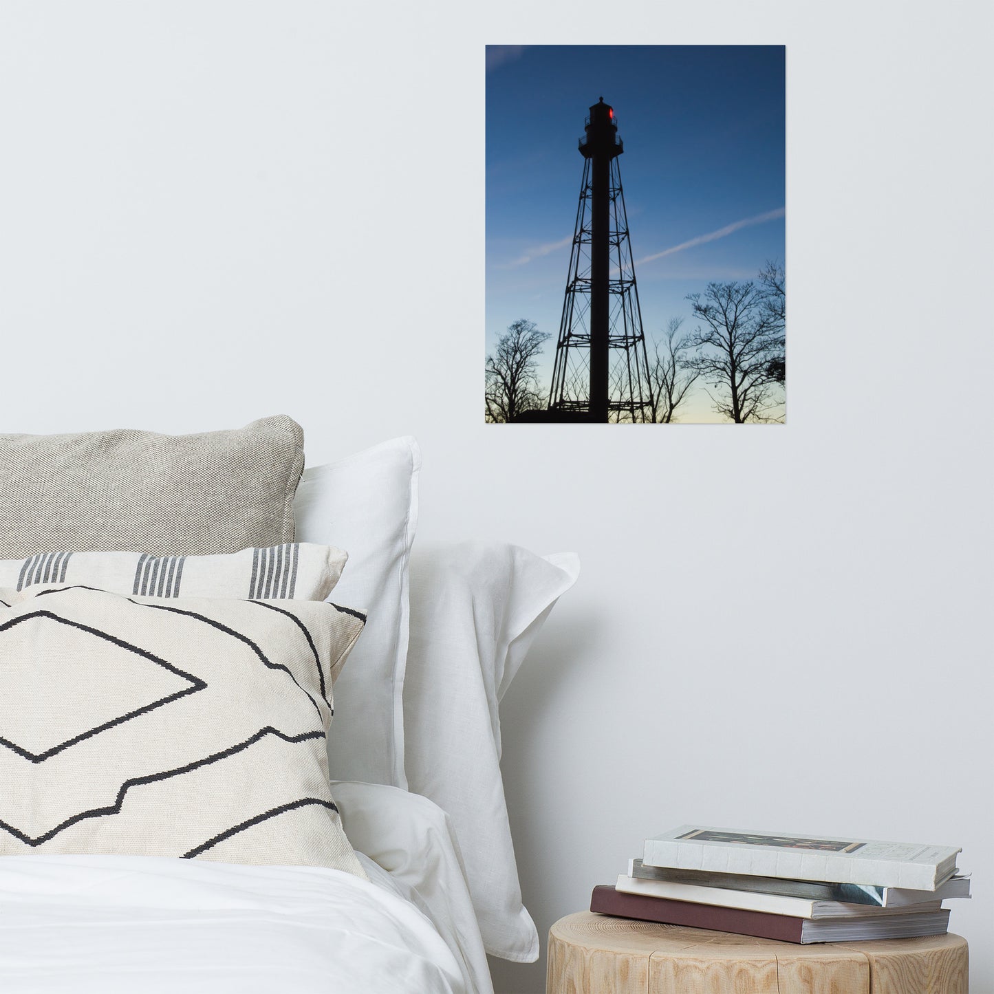 Reedy Point Rear Lighthouse Silhouette Urban Landscape Loose Unframed Wall Art Prints