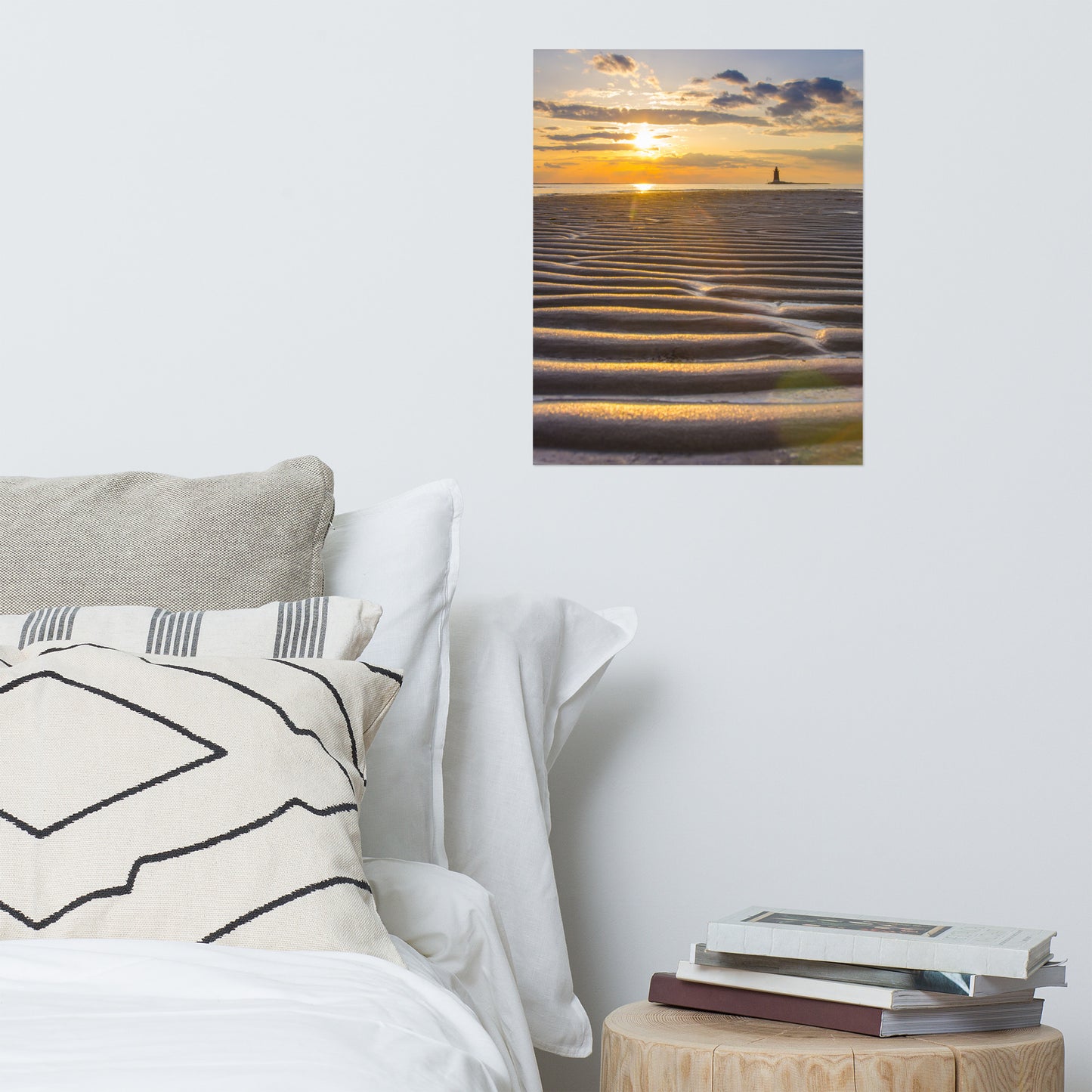Sandbars and Sunset Landscape Photo Loose Wall Art Print