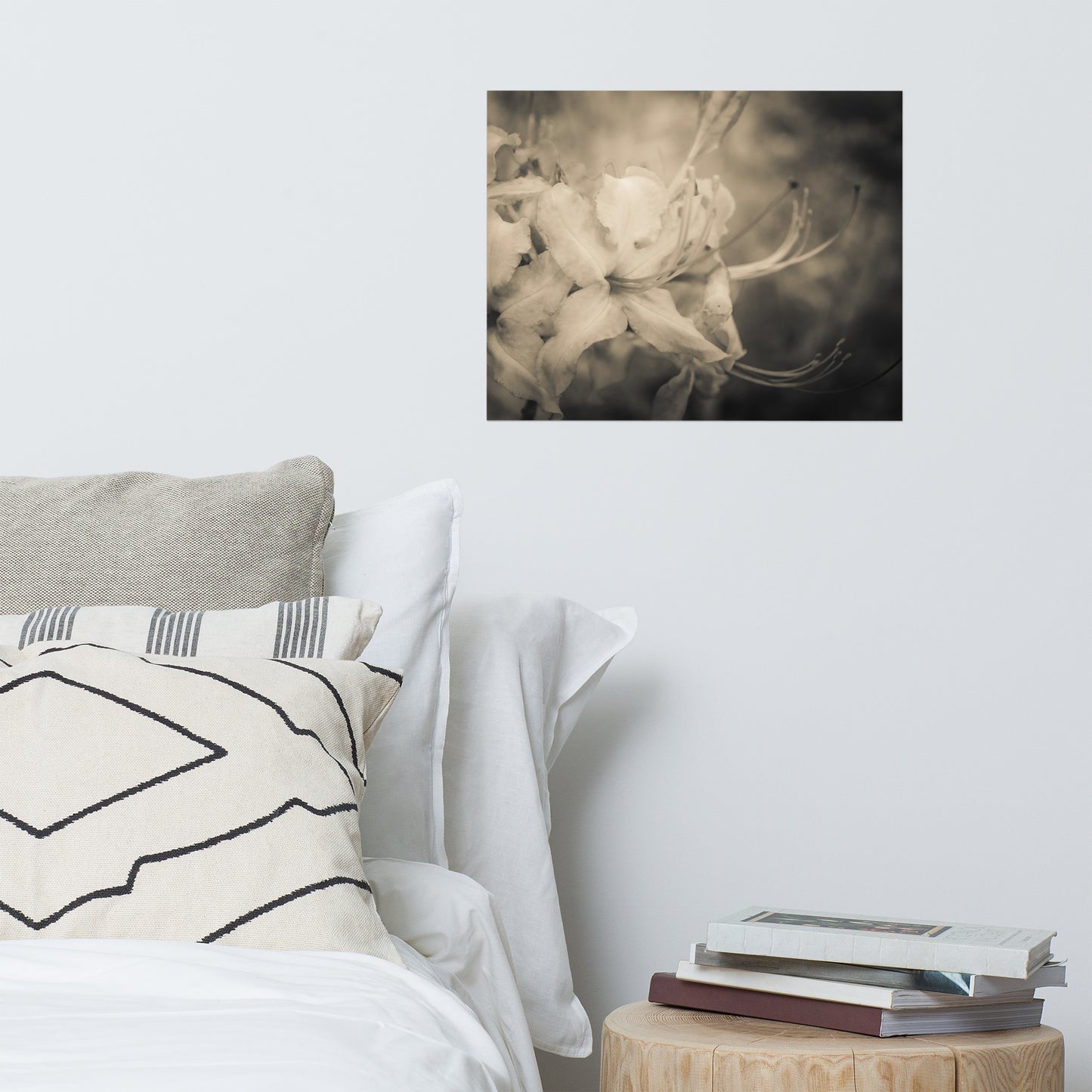 Sepia Aged Rhododendron Blooms Floral Nature Photo Loose Unframed Wall Art Prints
