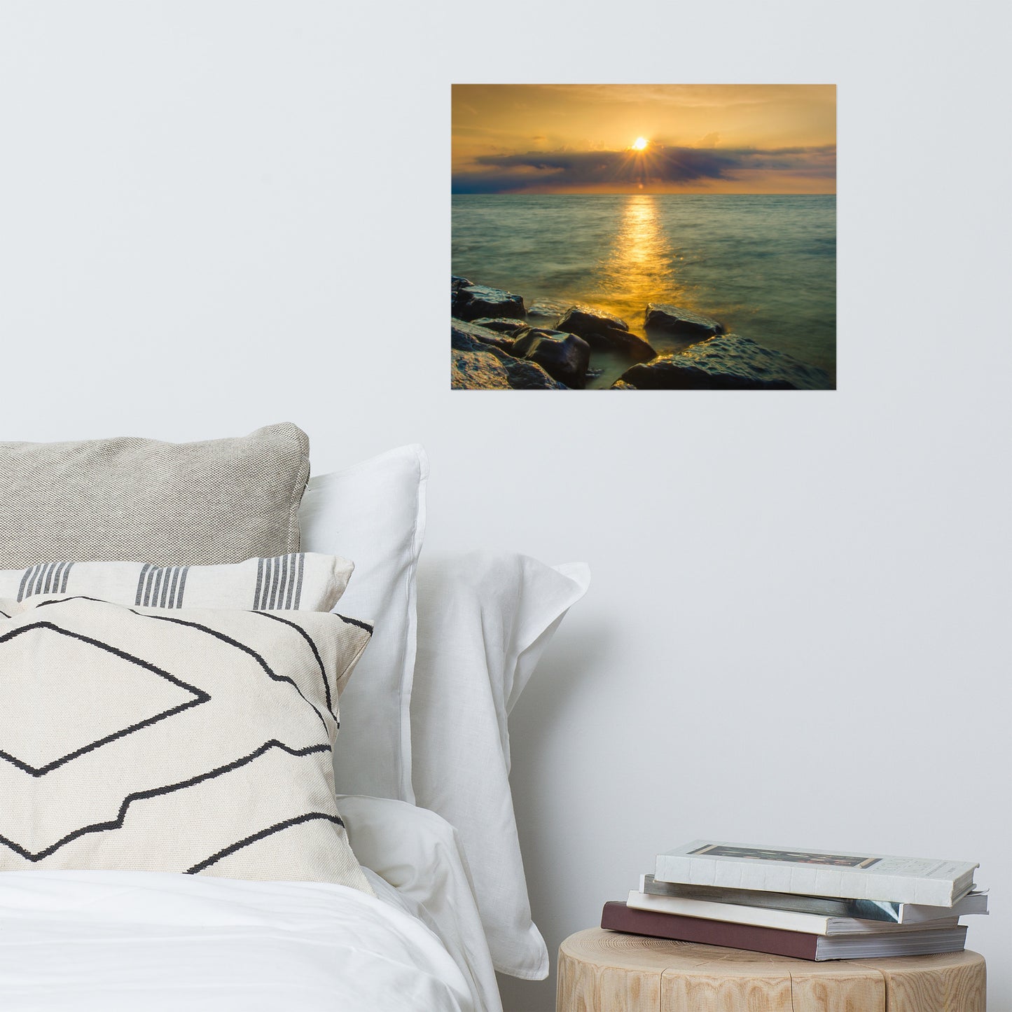 Sun Ray on the Water Landscape Photo Loose Wall Art Prints