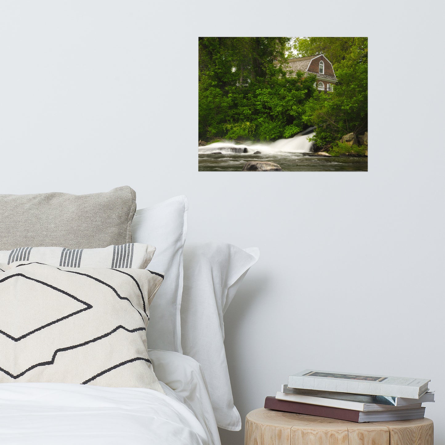The Brandywine River and First Presbyterian Church Color Rustic Farmhouse Style Landscape Photo Loose Wall Art Prints