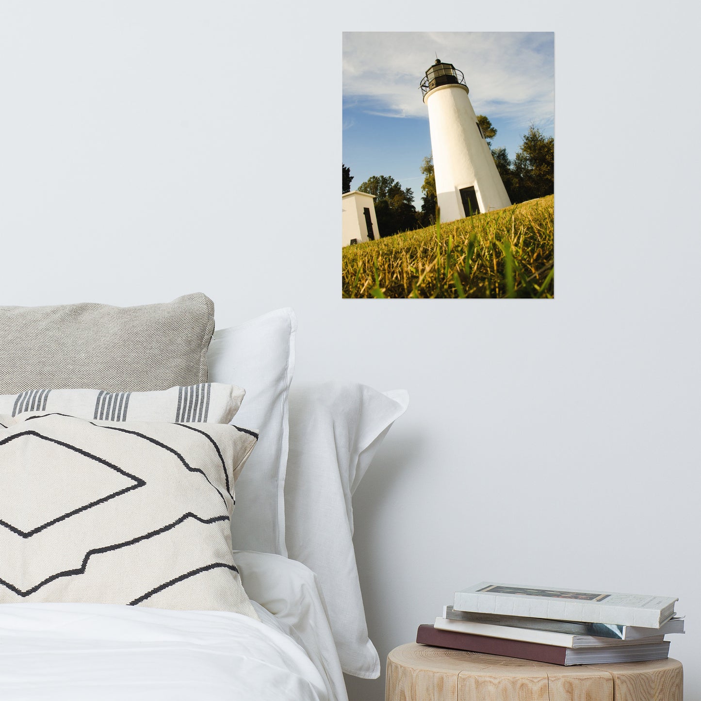 Turkey Point Lighthouse Architectural Coastal Landscape Photo Loose Wall Art Print