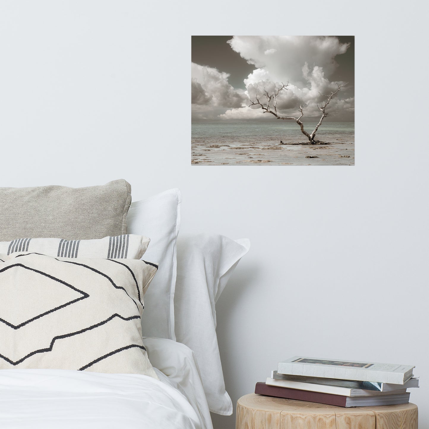 Wanderlust Aged and Colorized Coastal Landscape Photo Paper Poster