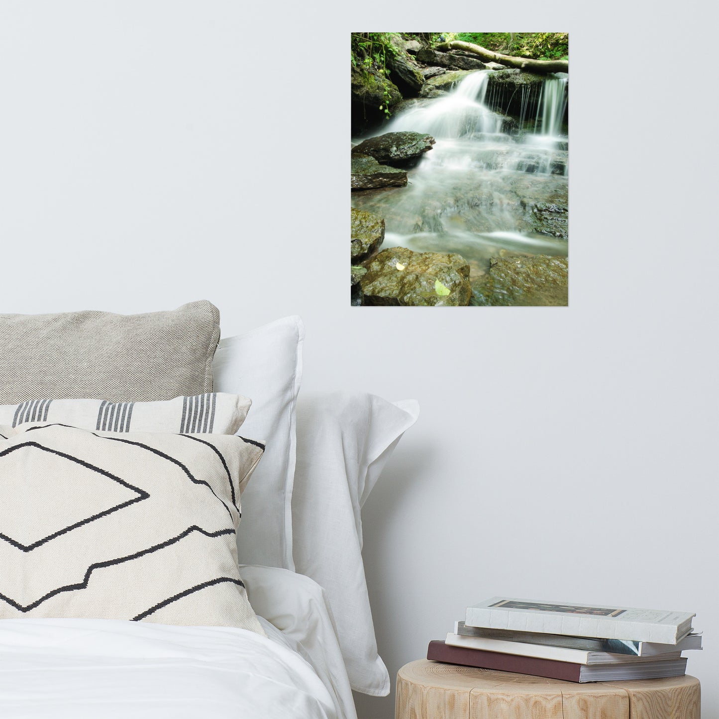 Pixley Falls 2 Waterfalls Rustic Farmhouse Style Landscape Photo Loose Wall Art Print