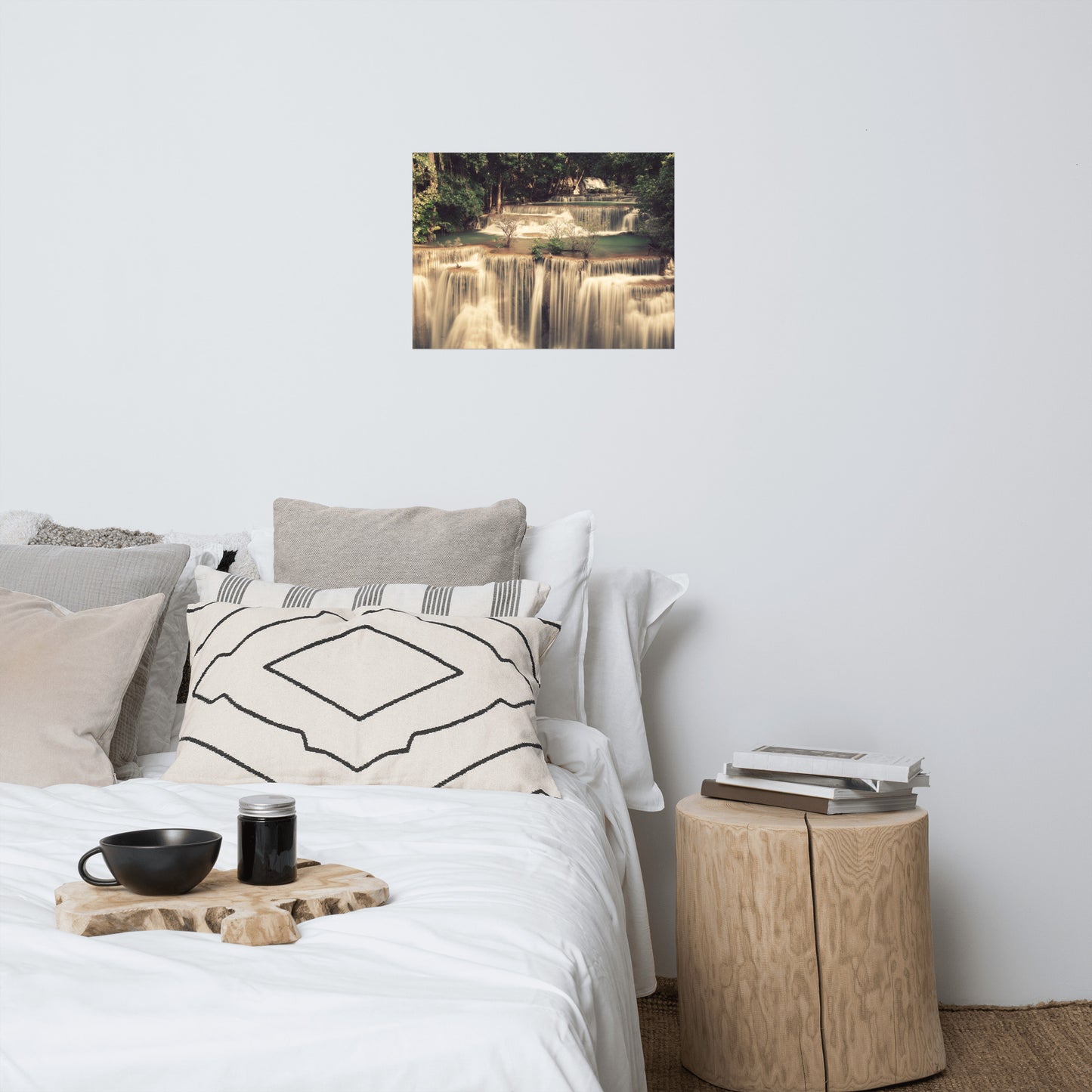 Misty Huay Mae Khamin Waterfall Thailand Landscape Photo Loose Wall Art Prints
