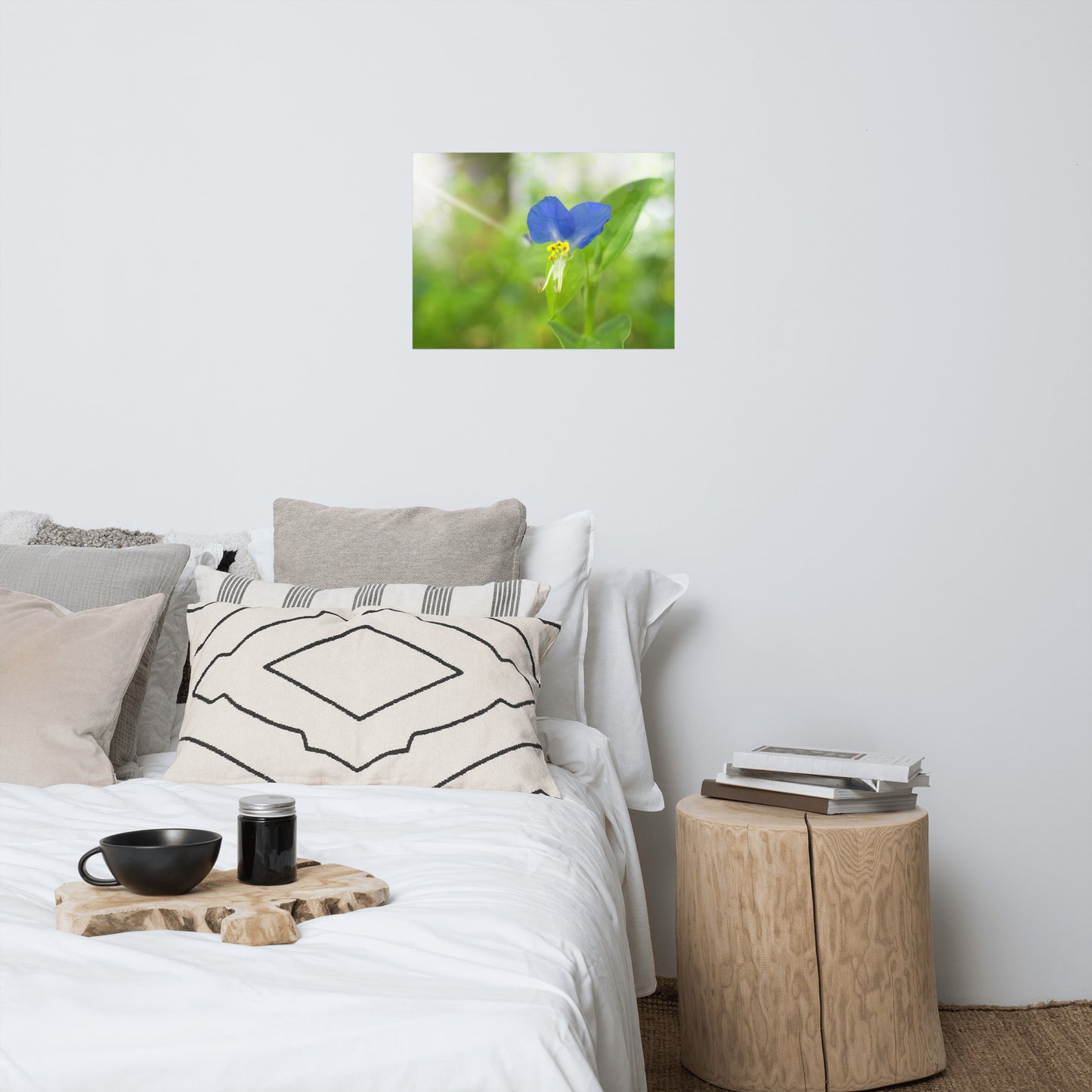 Flower Poster Aesthetic: Little Purple and White Flower Bloom - Botanical / Floral / Flora / Flowers / Nature Photograph Loose / Unframed Wall Art Print - Artwork