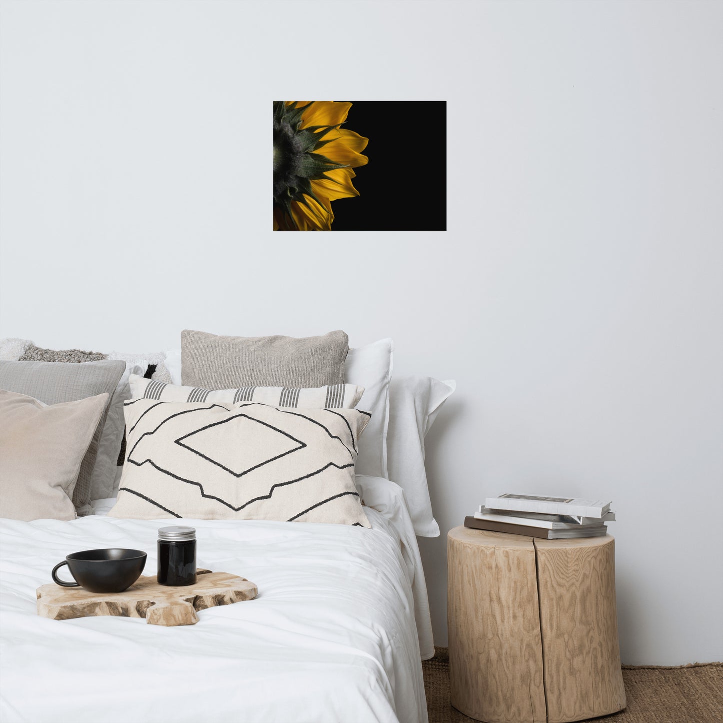 Backside of Sunflower Floral Nature Photo Loose Unframed Wall Art Prints