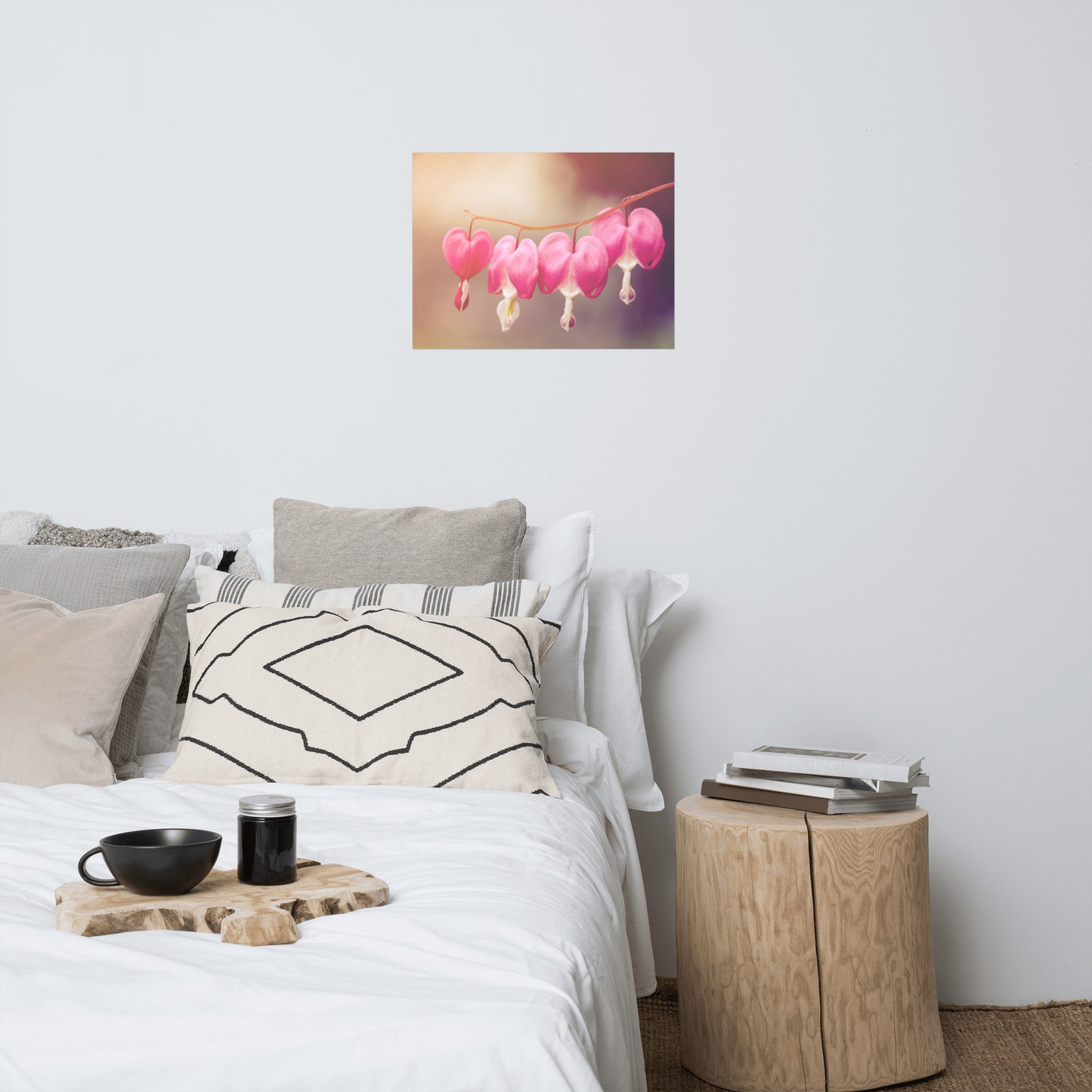 Be Still My Bleeding Heart Warm Summer Glow Floral Nature Photo Loose Unframed Wall Art Prints