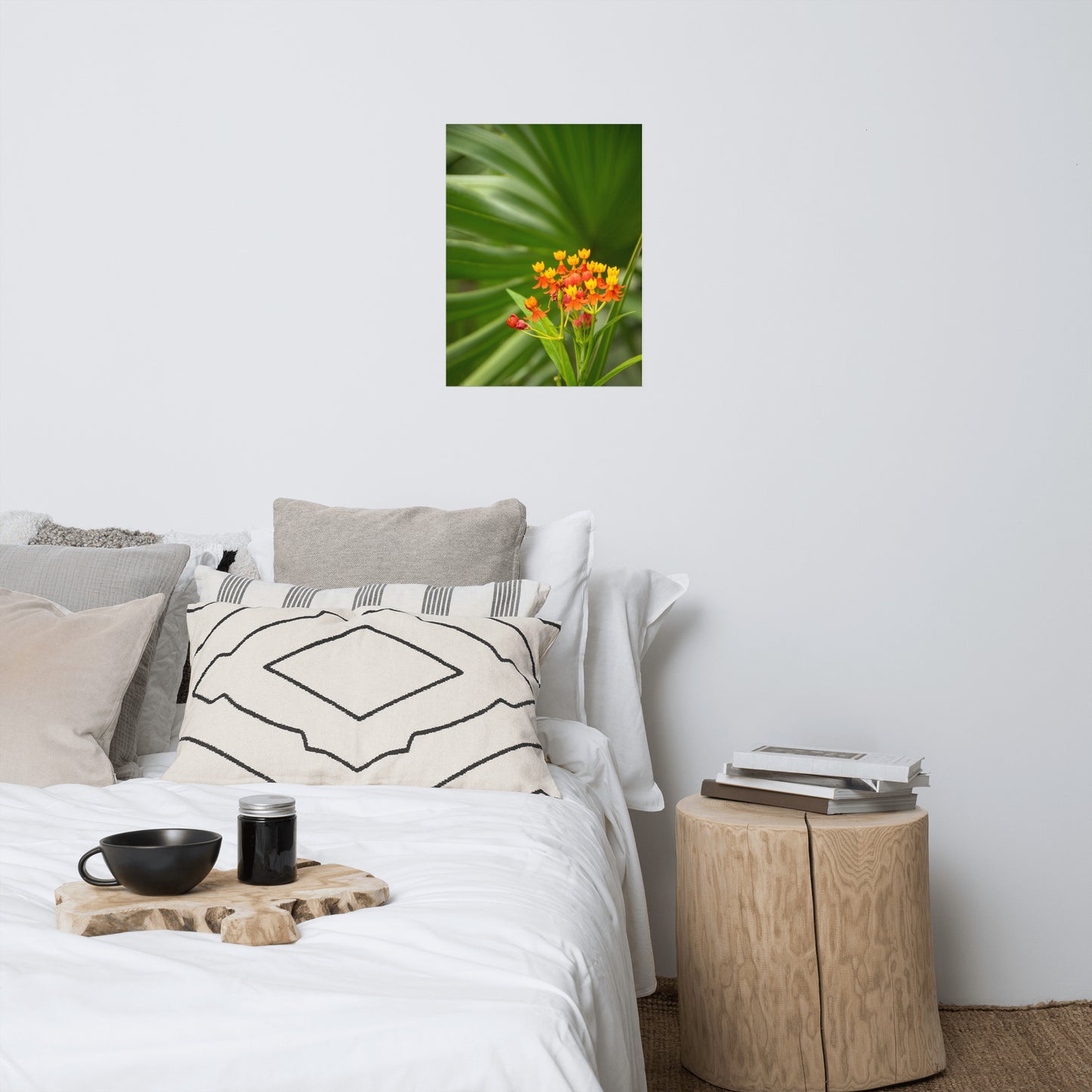 Bloodflowers and Palm Color Floral Nature Photo Loose Unframed Wall Art Prints
