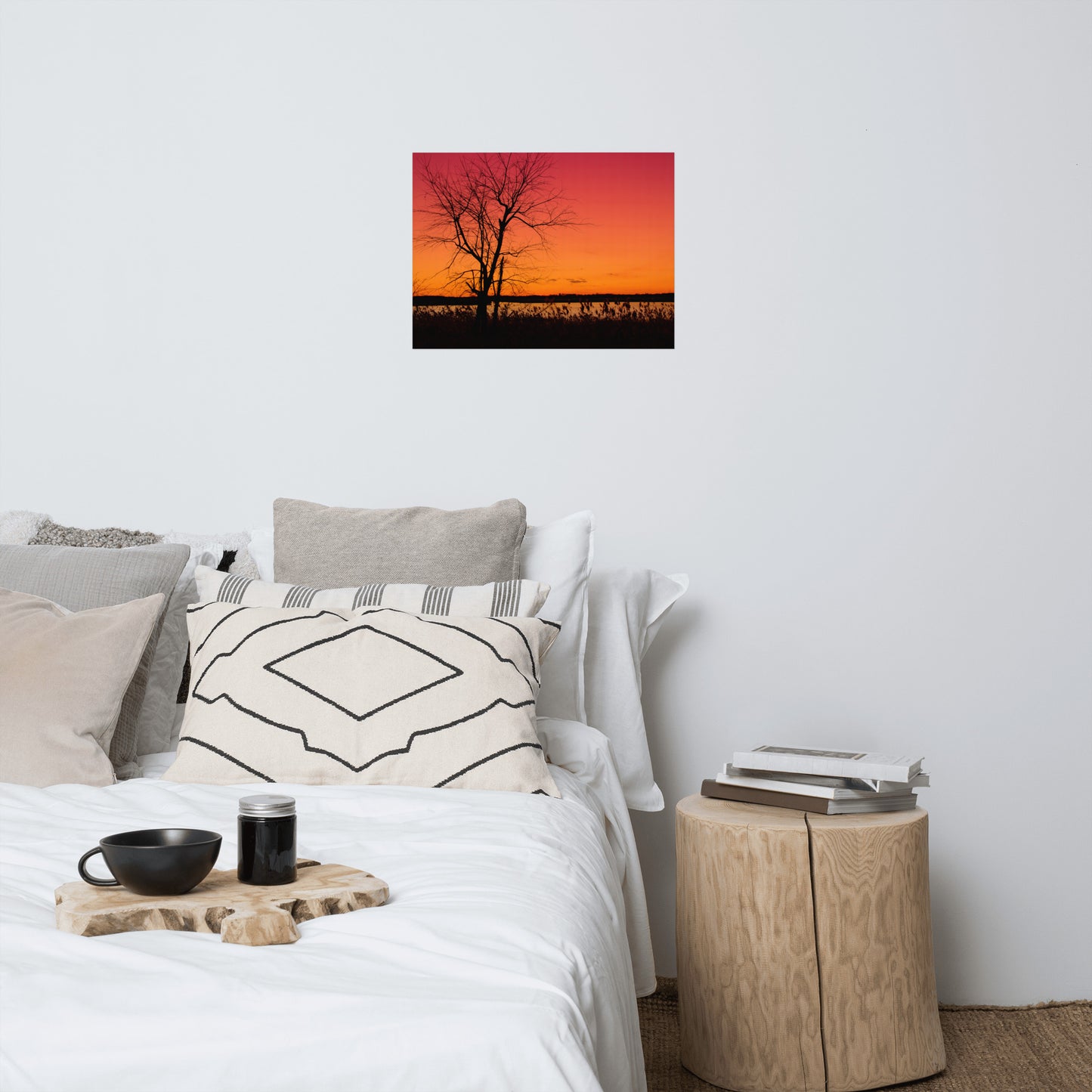 Burning Skies Rustic Farmhouse Style Landscape Photo Loose Wall Art Prints