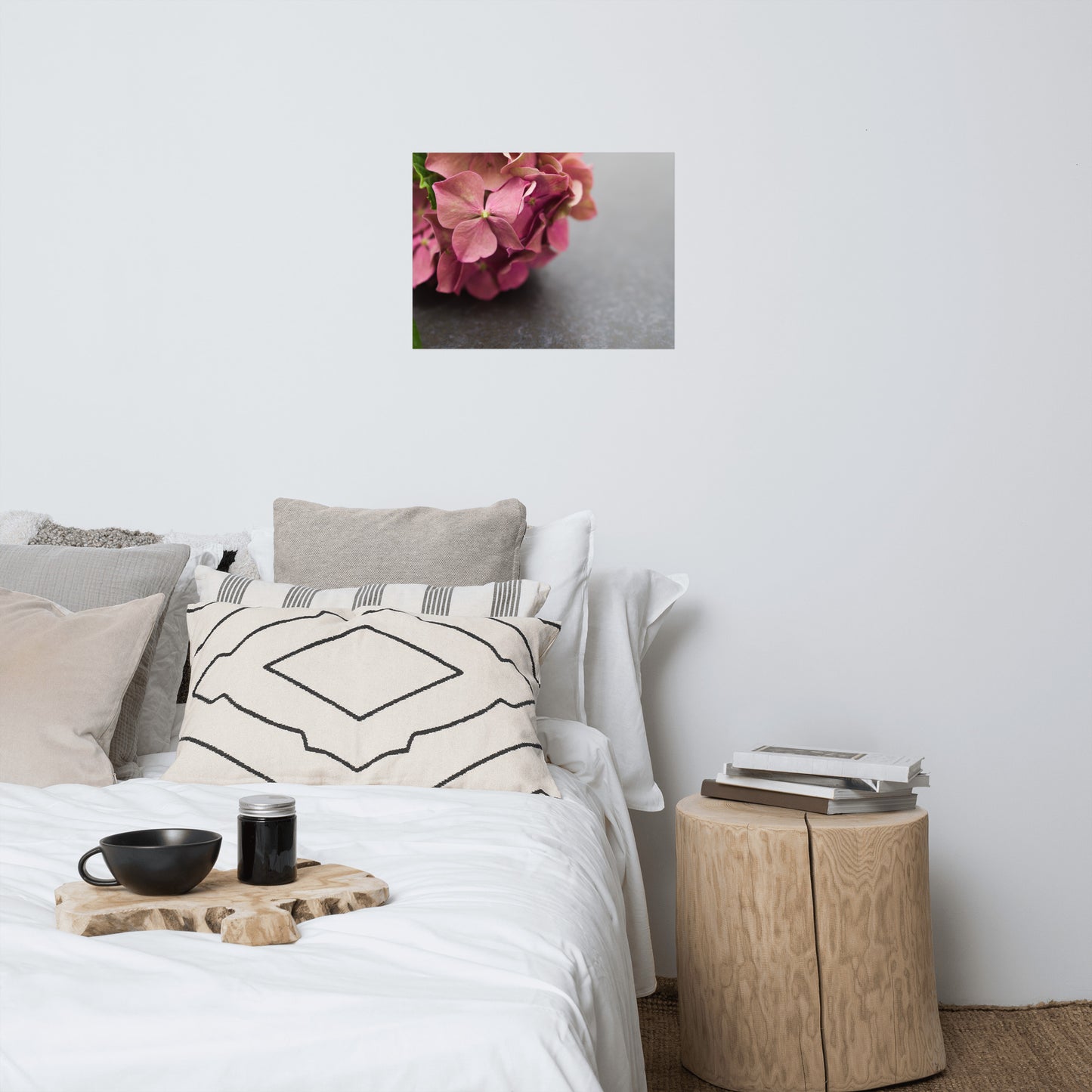 Close-Up Hydrangea on Slate Floral Nature Photo Loose Unframed Wall Art Prints