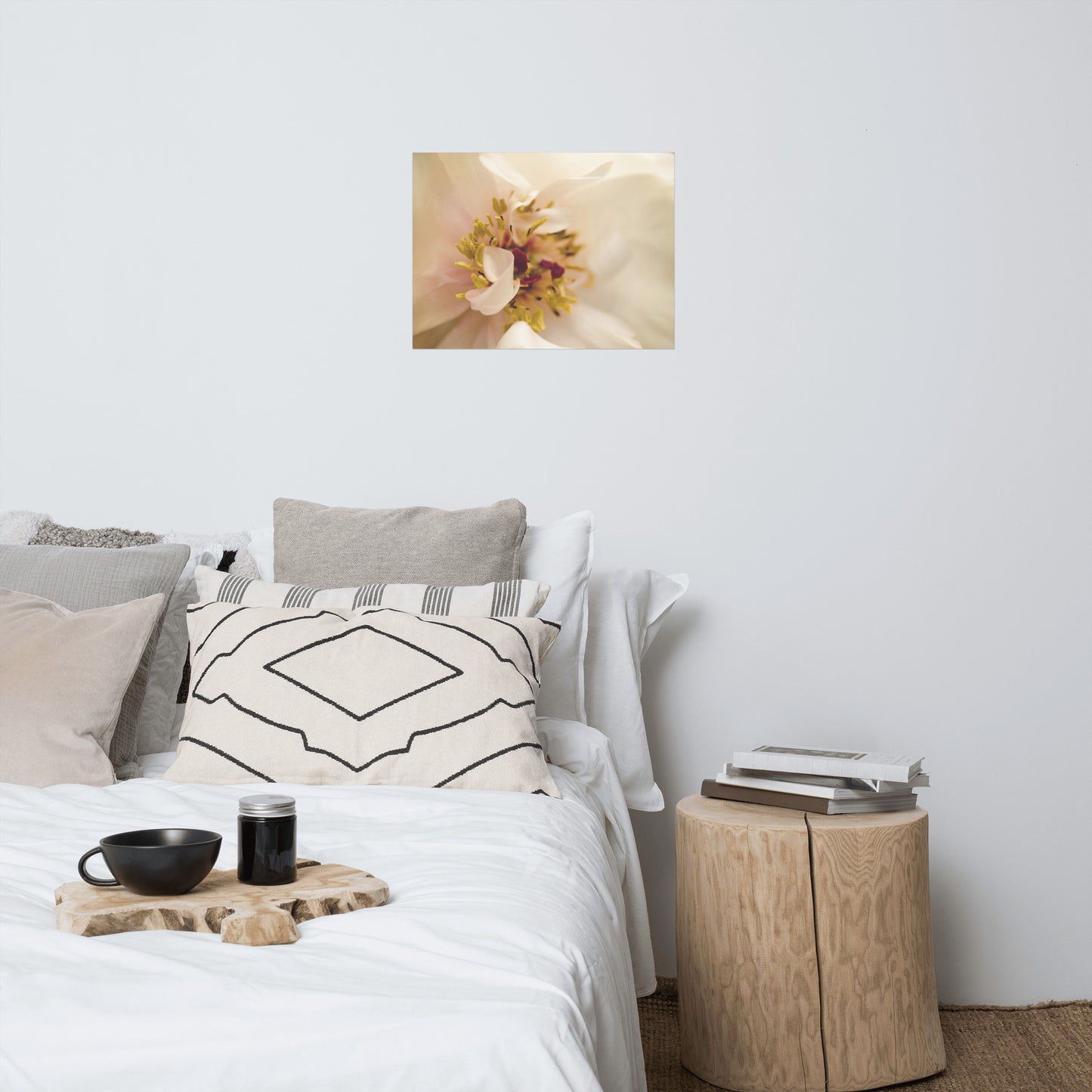 Eye of Peony Moody Midnight Floral Nature Photo Loose Unframed Wall Art Prints