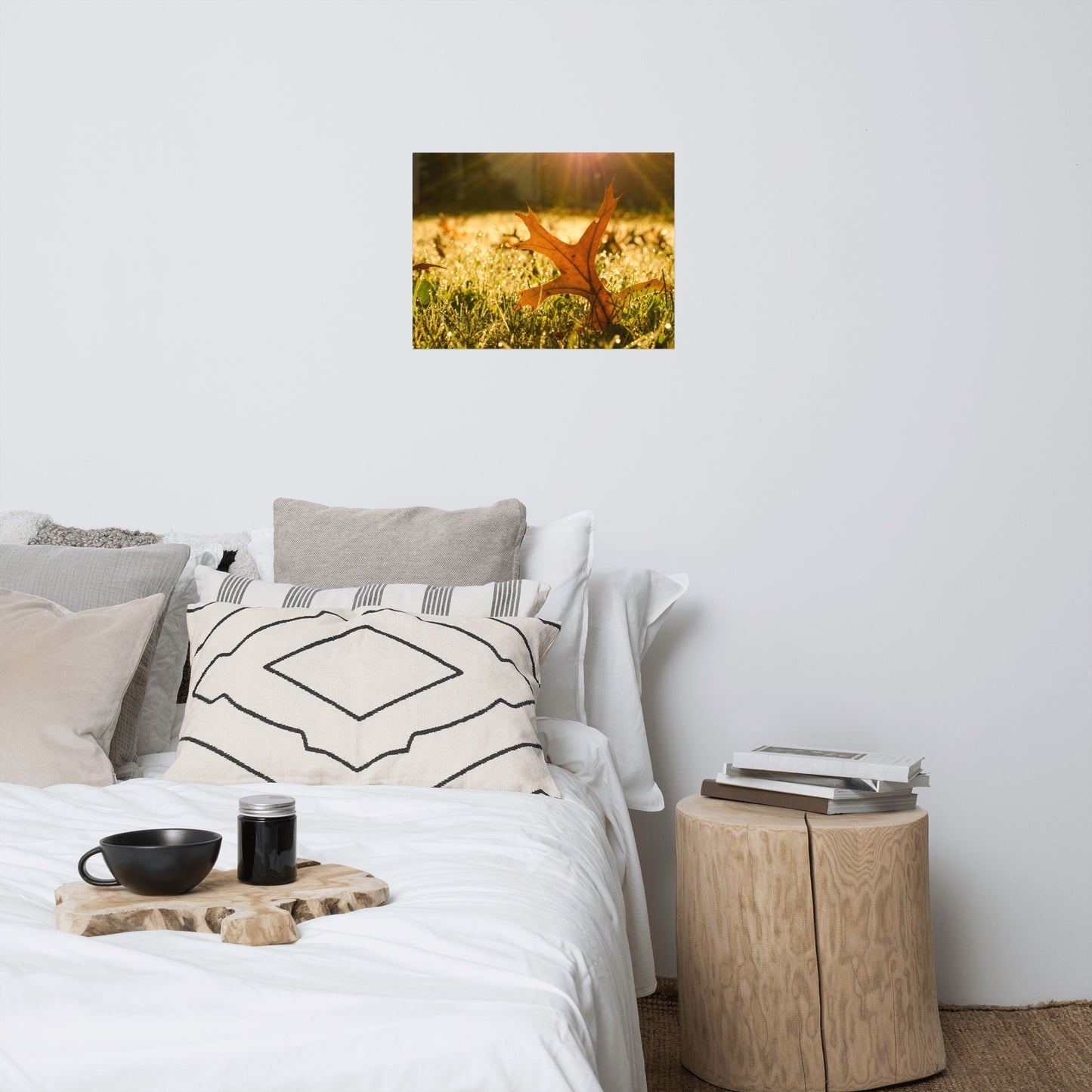 Fall Leaf in Morning Sun Farmhouse Style Botanical Nature Photo Loose Unframed Wall Art Prints