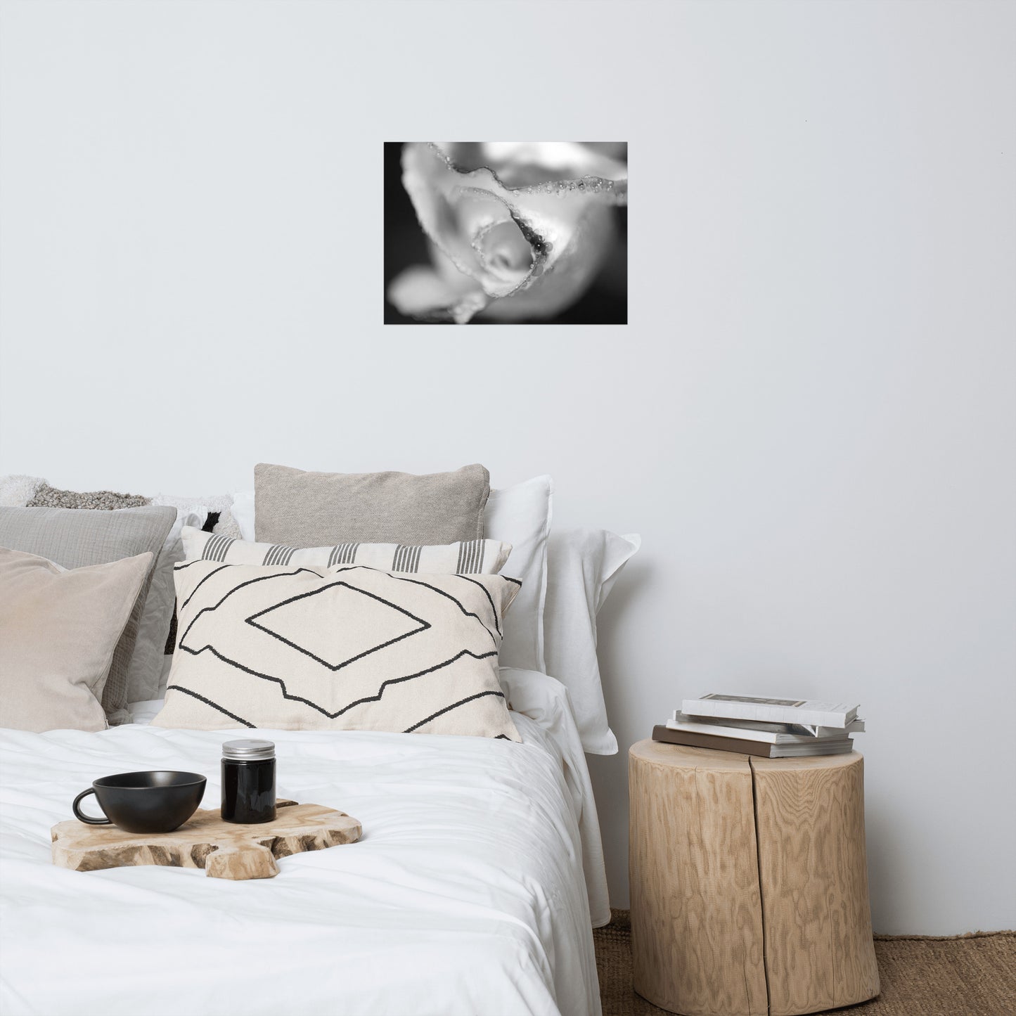 Infrared Rose Black and White Floral Nature Photo Loose Unframed Wall Art Prints