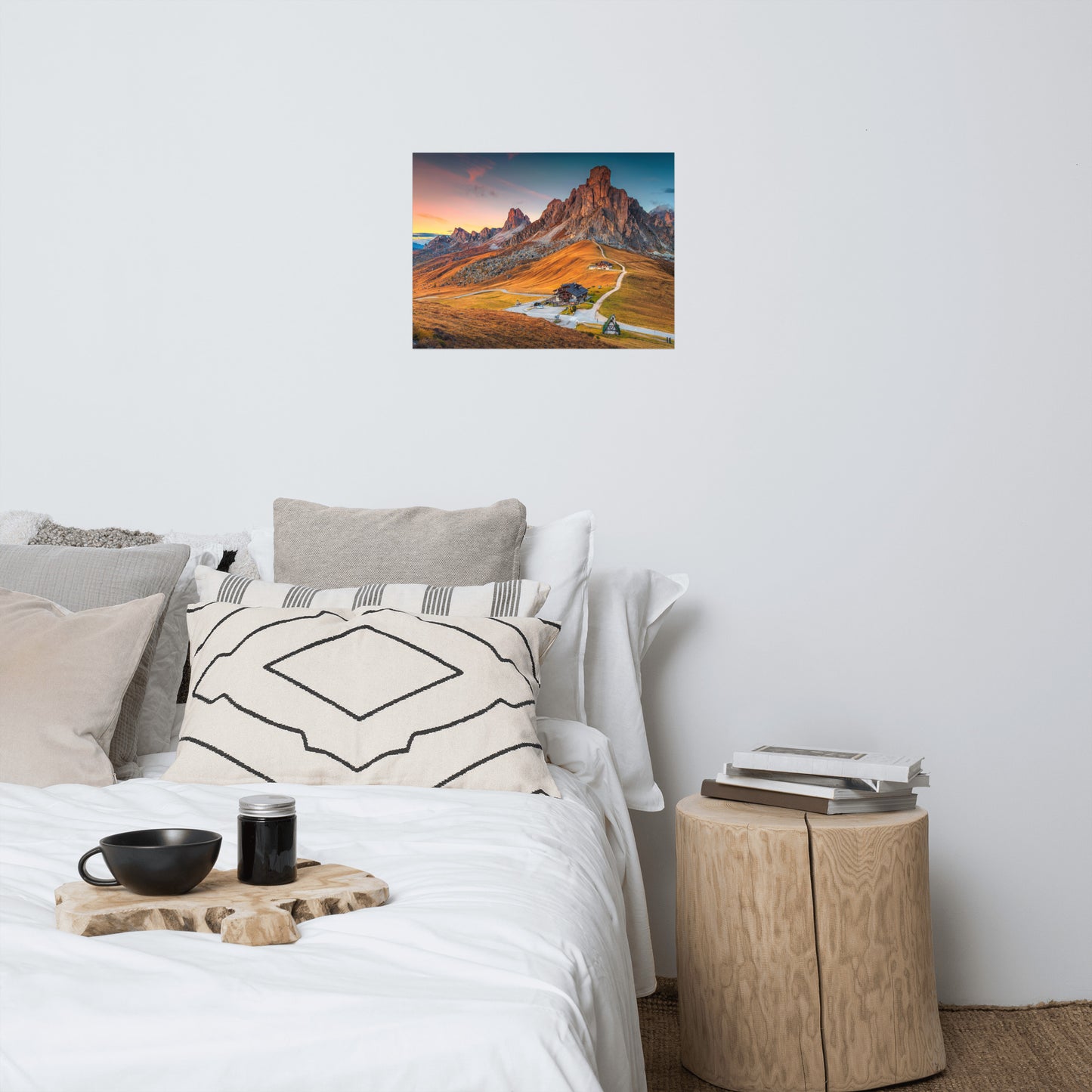 Majestic Sunset and Alpine Mountain Pass Rustic Farmhouse Style Landscape Photo Loose Wall Art Prints