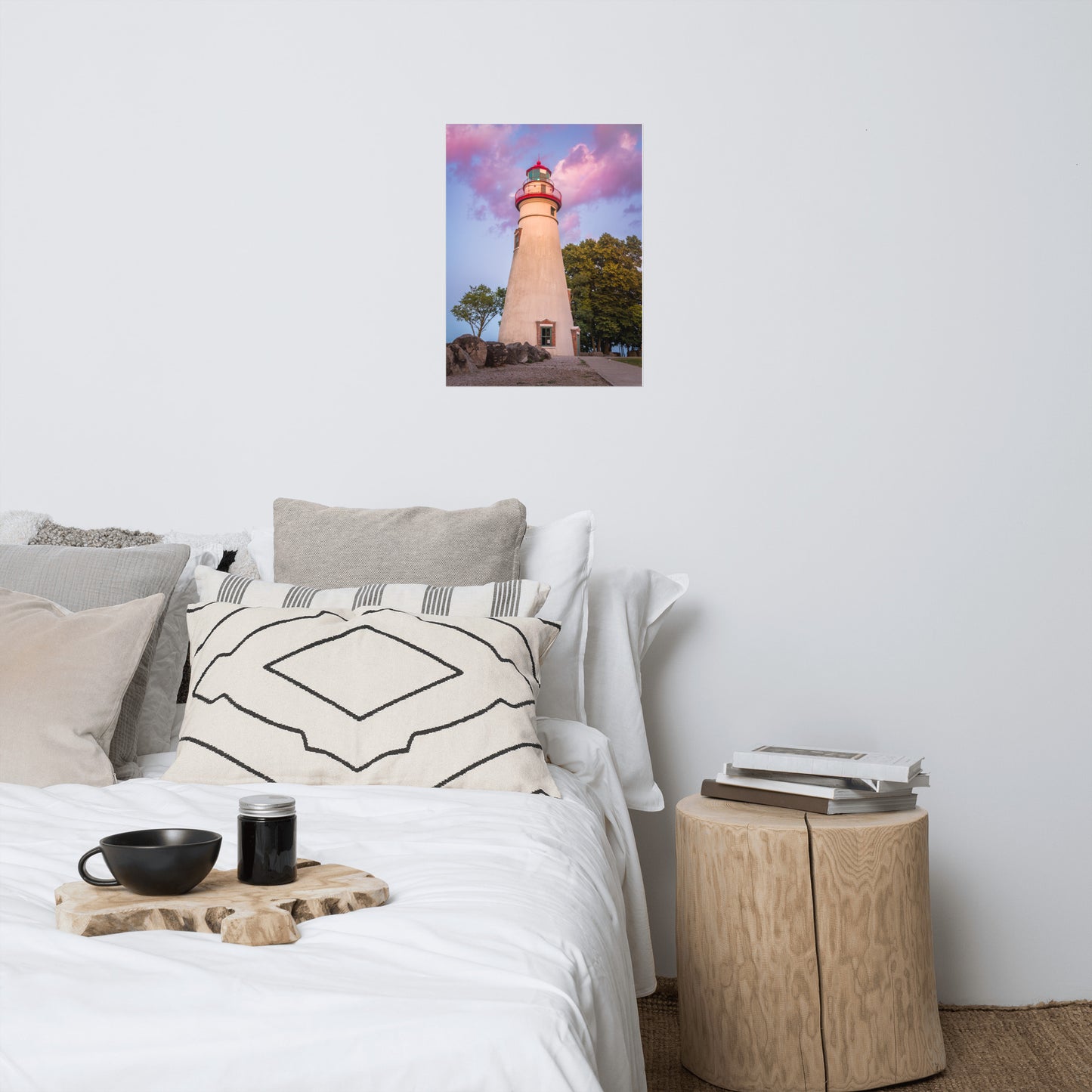 Marblehead Lighthouse at Sunset Landscape Photo Loose Wall Art Print