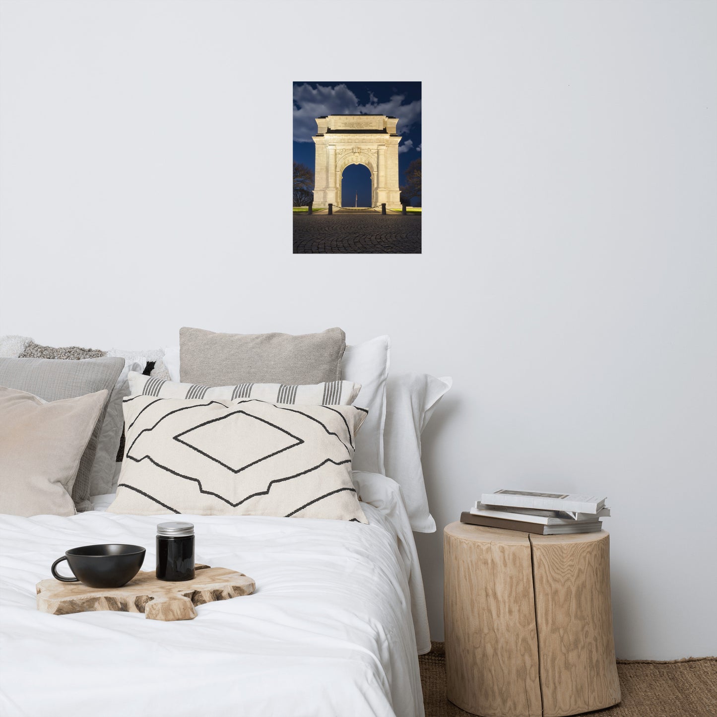 Night Photo At Valley Forge Arch - Urban Landscape Loose Unframed Wall Art Prints