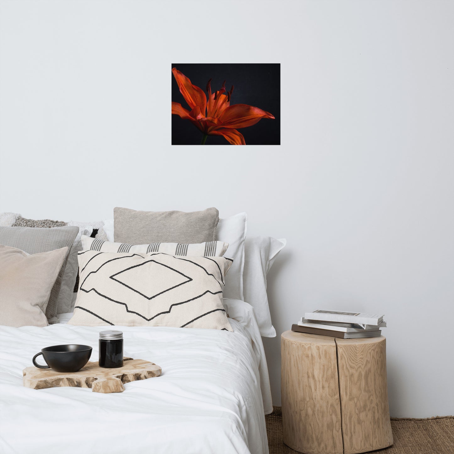 Orange Lily with Backlight Floral Nature Photo Loose Unframed Wall Art Prints