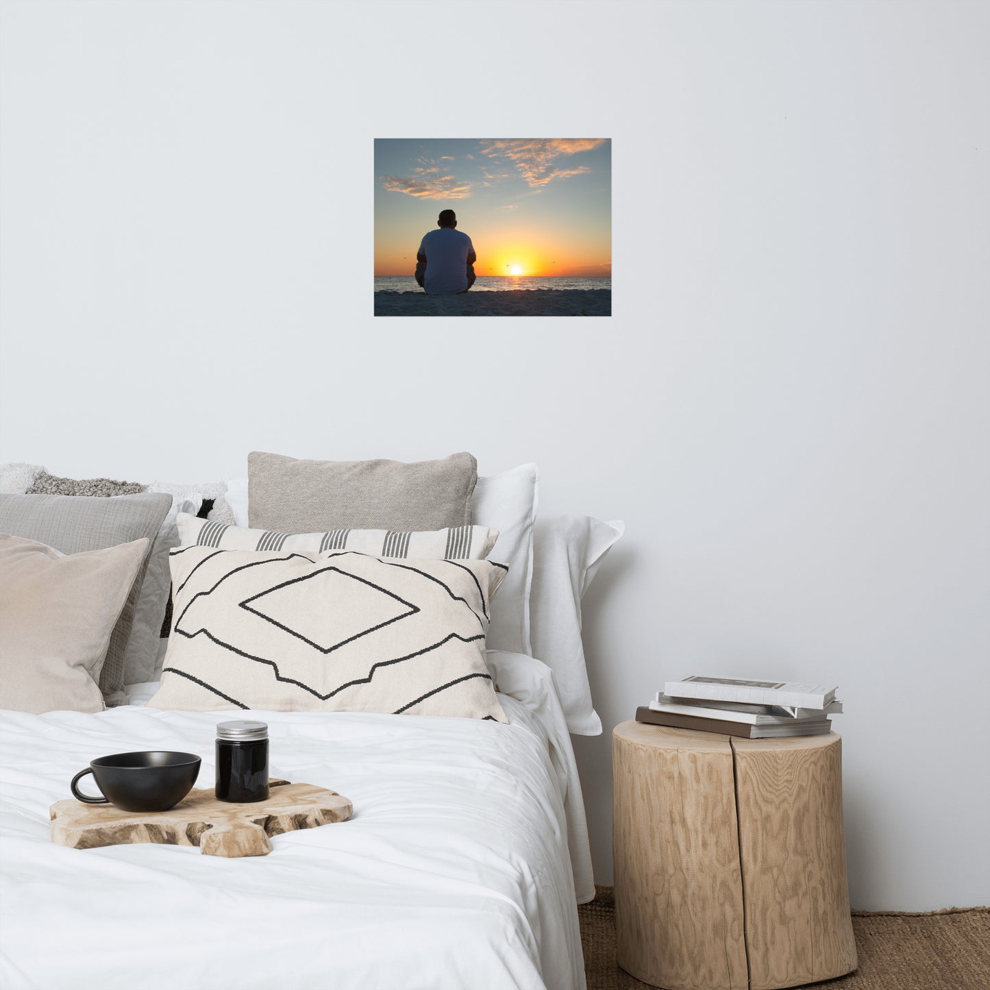 Reflections of The Day Coastal Sunset Landscape Photo Paper Poster
