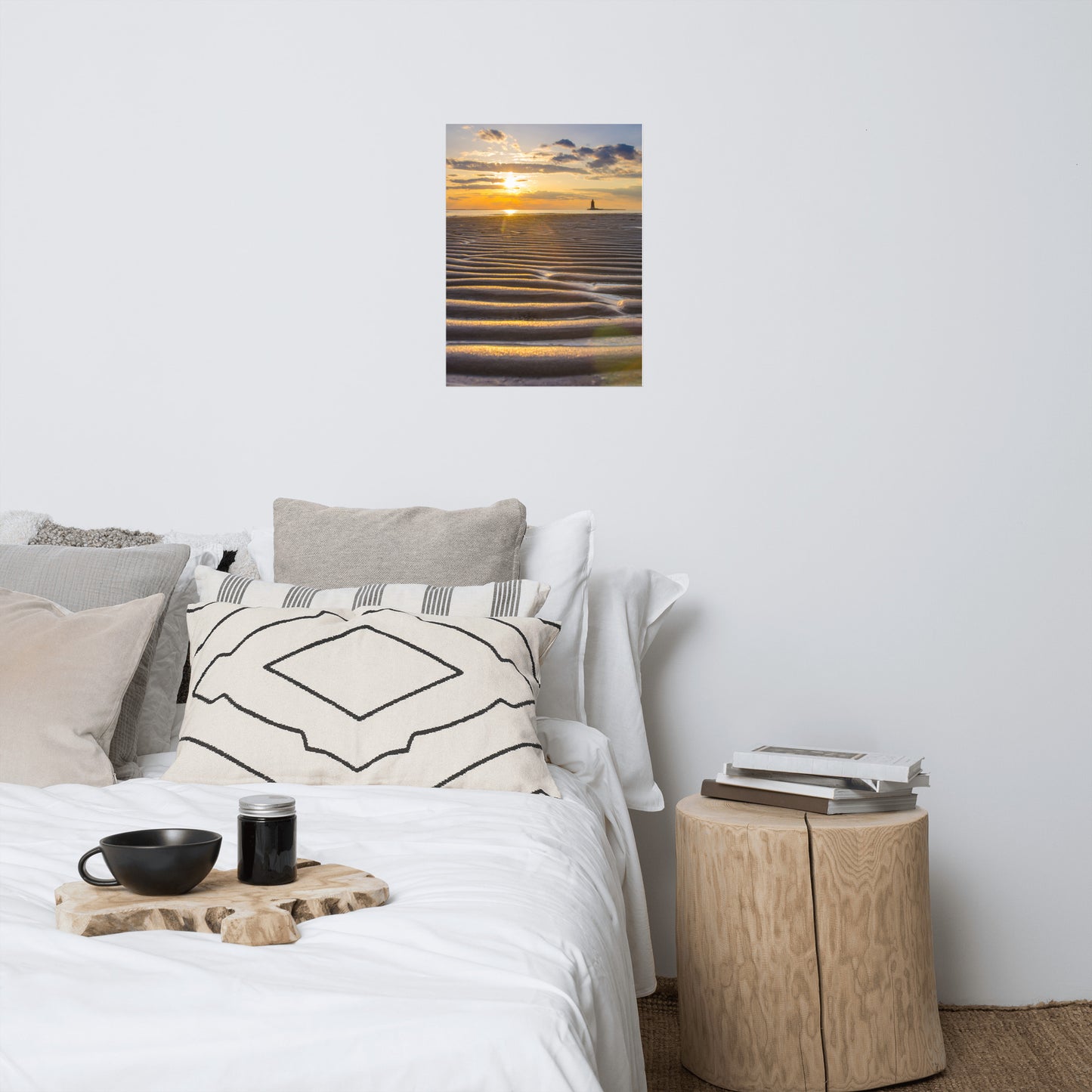 Sandbars and Sunset Landscape Photo Loose Wall Art Print