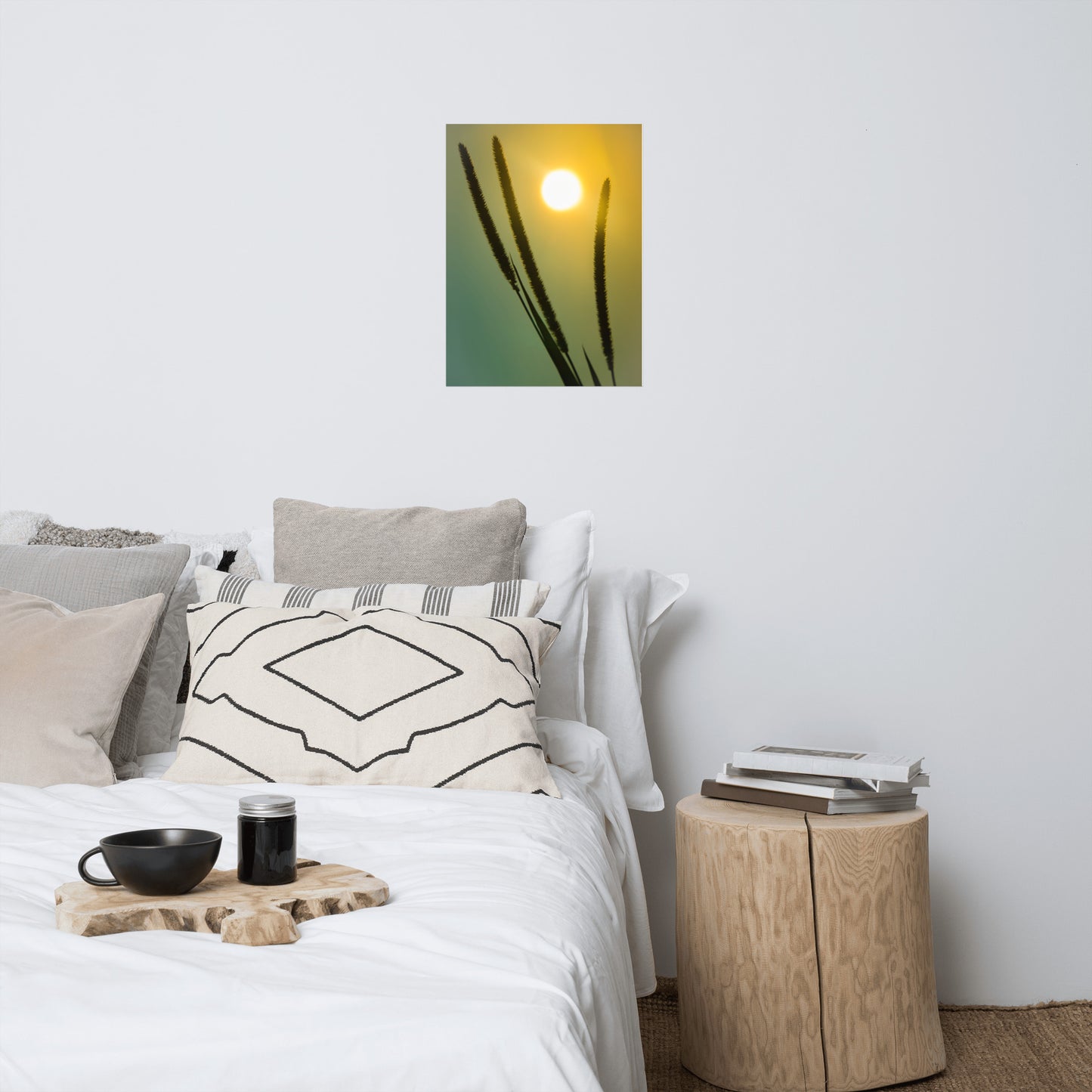 Silhouettes in Sunset Rustic Farmhouse Style Botanical Nature Photo Loose Unframed Wall Art Prints