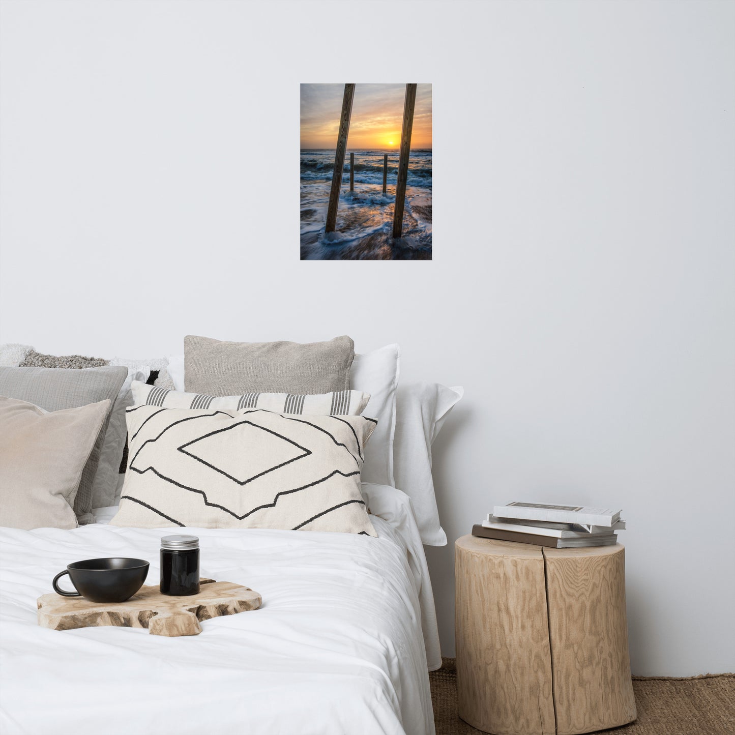 Sunrise Between the Pillars Landscape Photo Loose Wall Art Print
