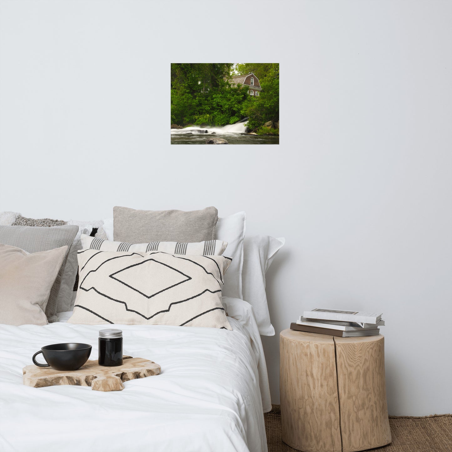 The Brandywine River and First Presbyterian Church Color Rustic Farmhouse Style Landscape Photo Loose Wall Art Prints