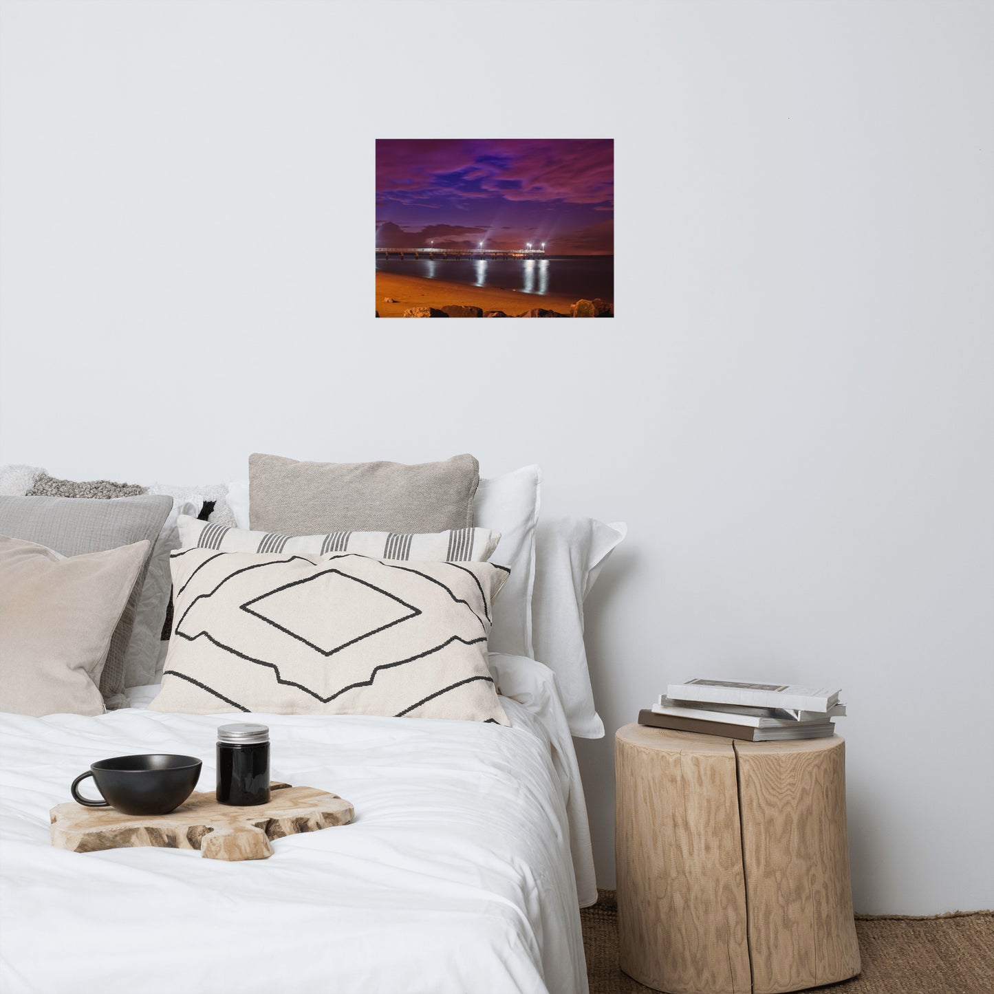 The Pier At Woodland Beach Urban Coastal Landscape Loose Unframed Wall Art Prints