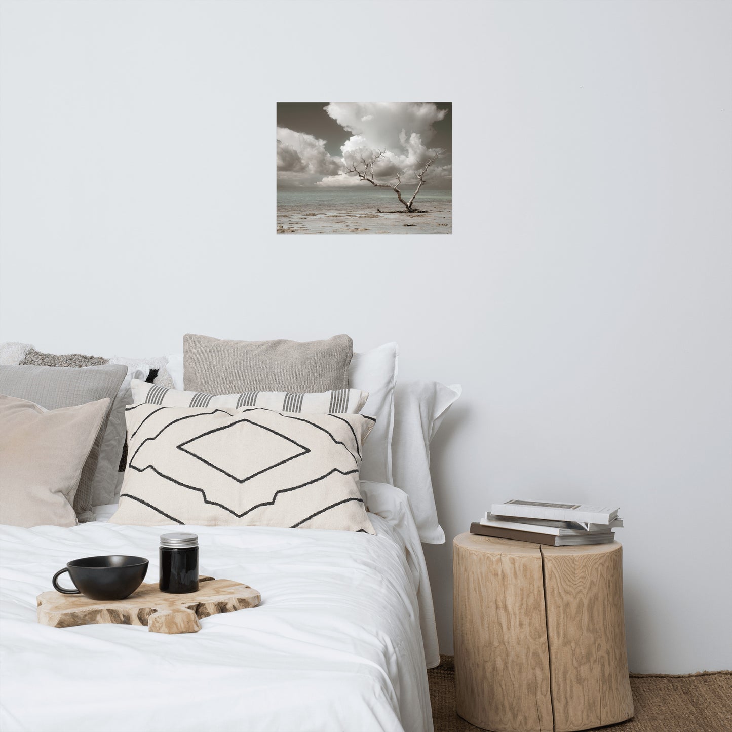 Wanderlust Aged and Colorized Coastal Landscape Photo Paper Poster