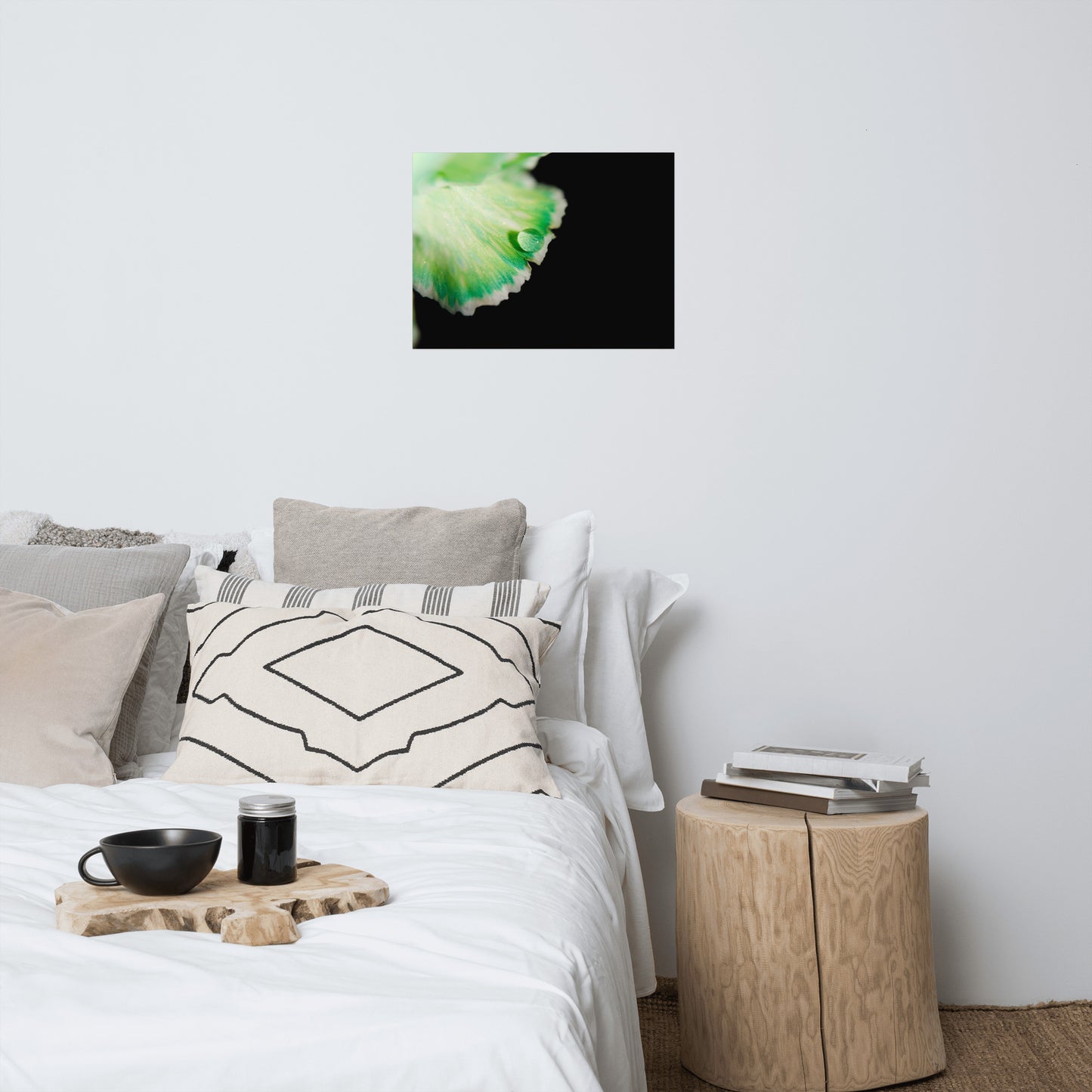 Water Droplet on Carnation Petal Floral Nature Photo Loose Unframed Wall Art Prints