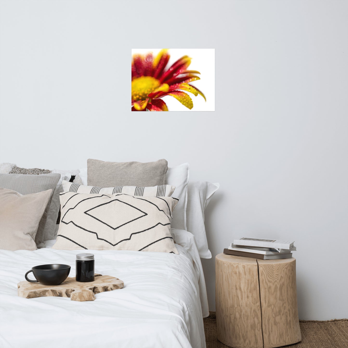 Water Droplets On Mum Petals Floral Nature Photo Loose Unframed Wall Art Prints